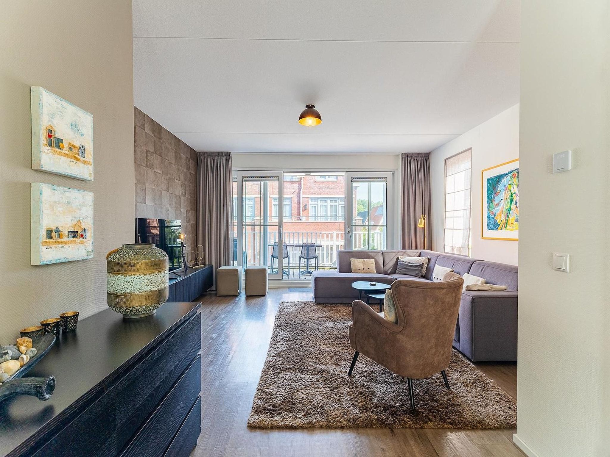 De woonkamer van appartement Kaapduinseweg 13 Dishoek 13D luxe 6p sauna in Koudekerke