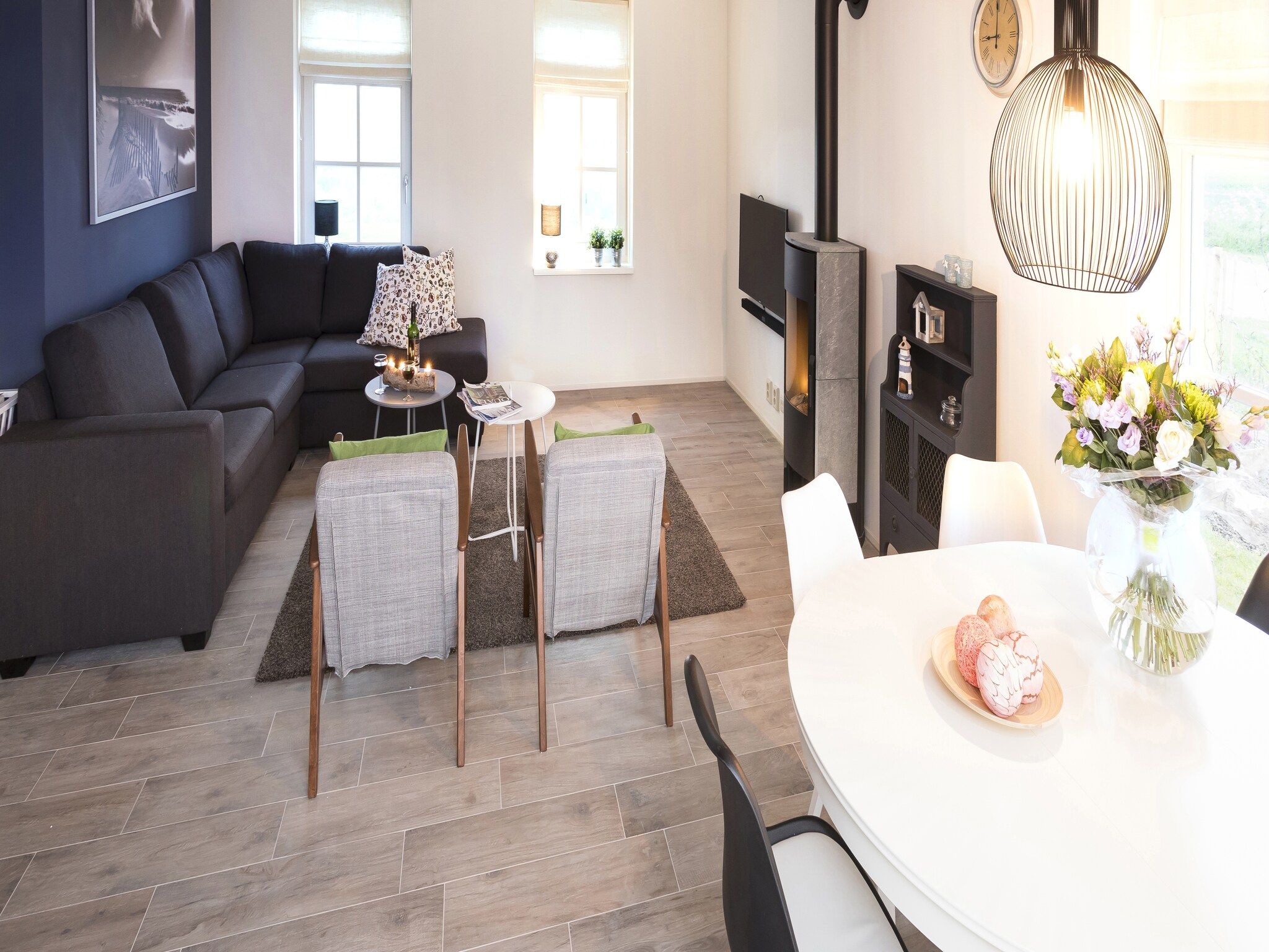 De woonkamer van Groeneweg 4 in Wissenkerke
