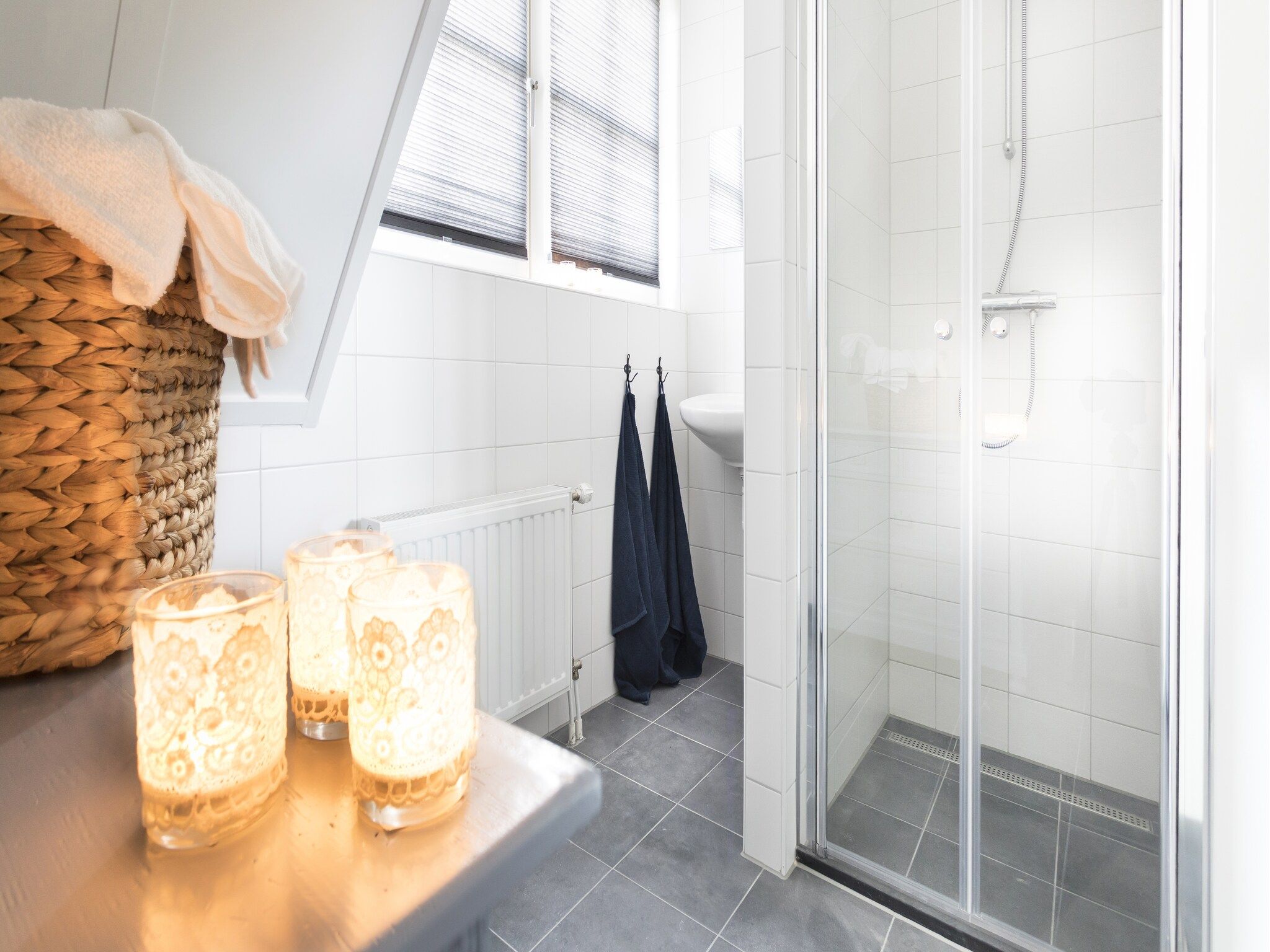 De badkamer van Groeneweg 4 in Wissenkerke