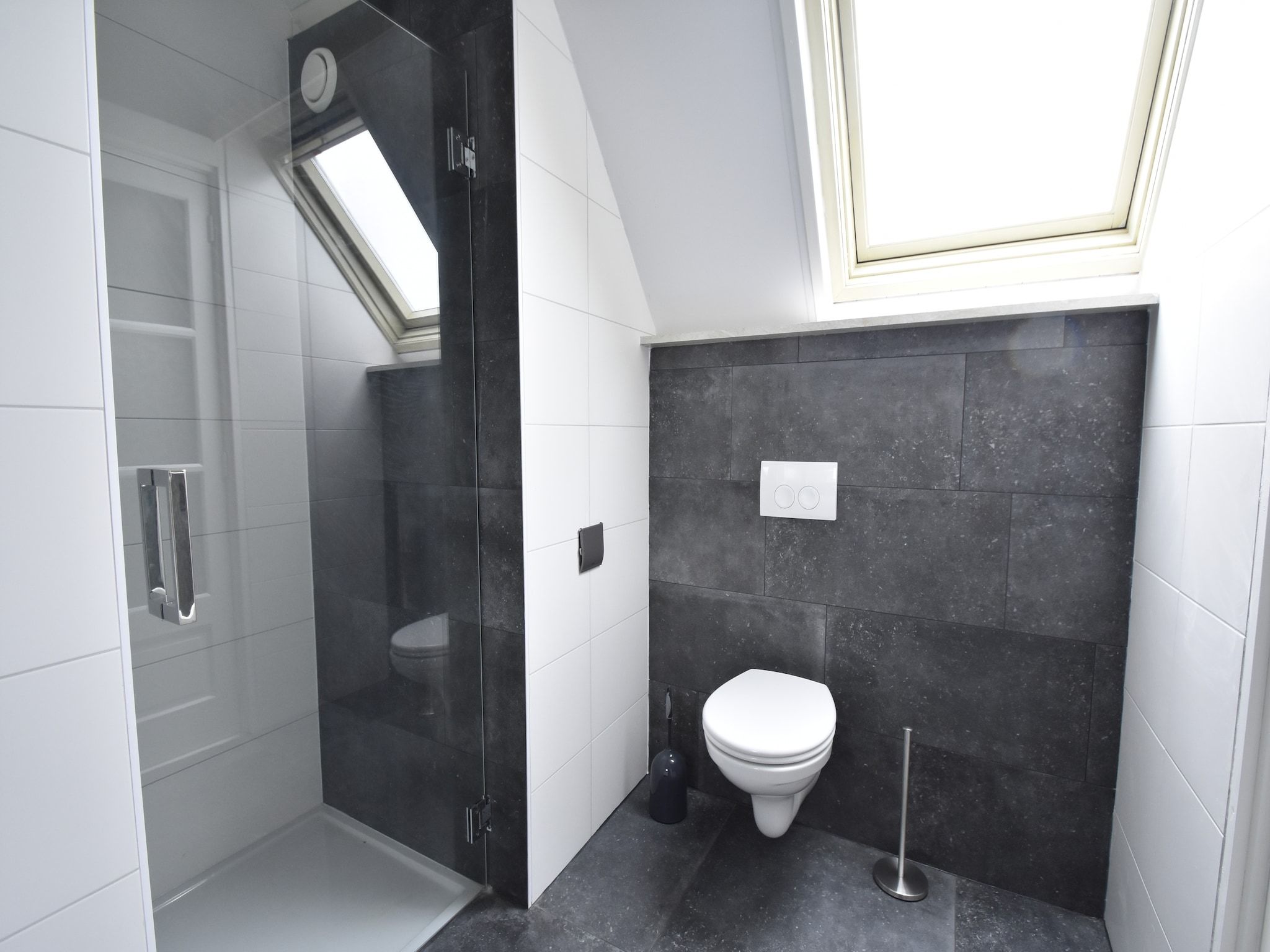 De badkamer van Het Hoge Noorden in Hippolytushoef