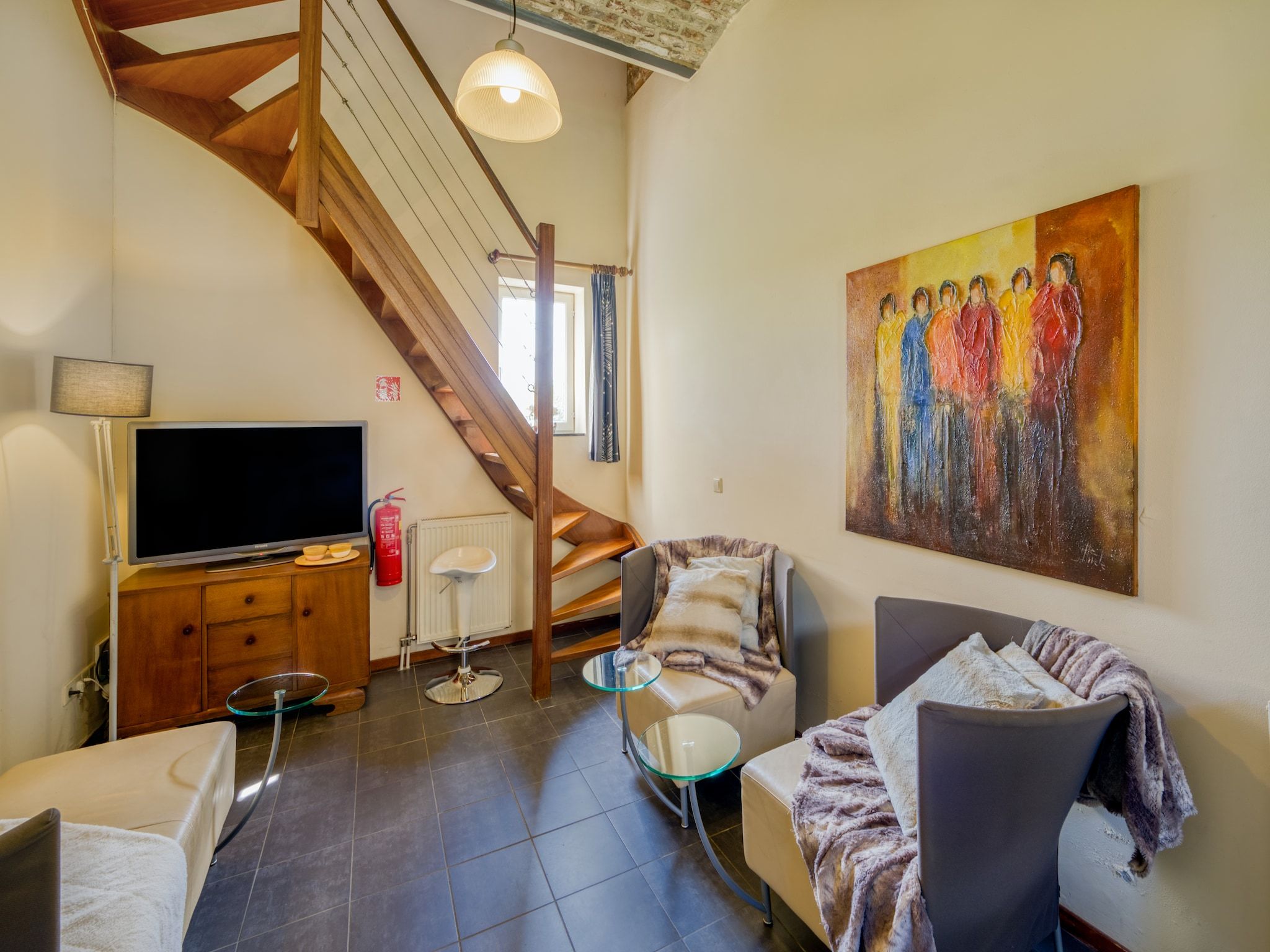 De woonkamer van Meschermolen 11 in Mesch-Eijsden