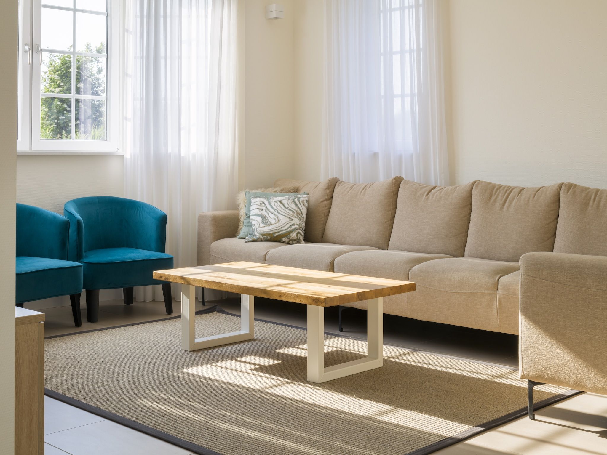 De woonkamer van Resort De Parade in Cadzand-Bad