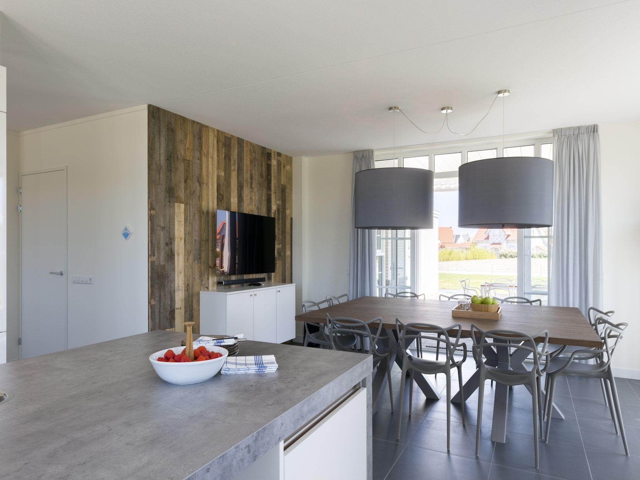 De woonkamer van Resort De Parade in Cadzand-Bad