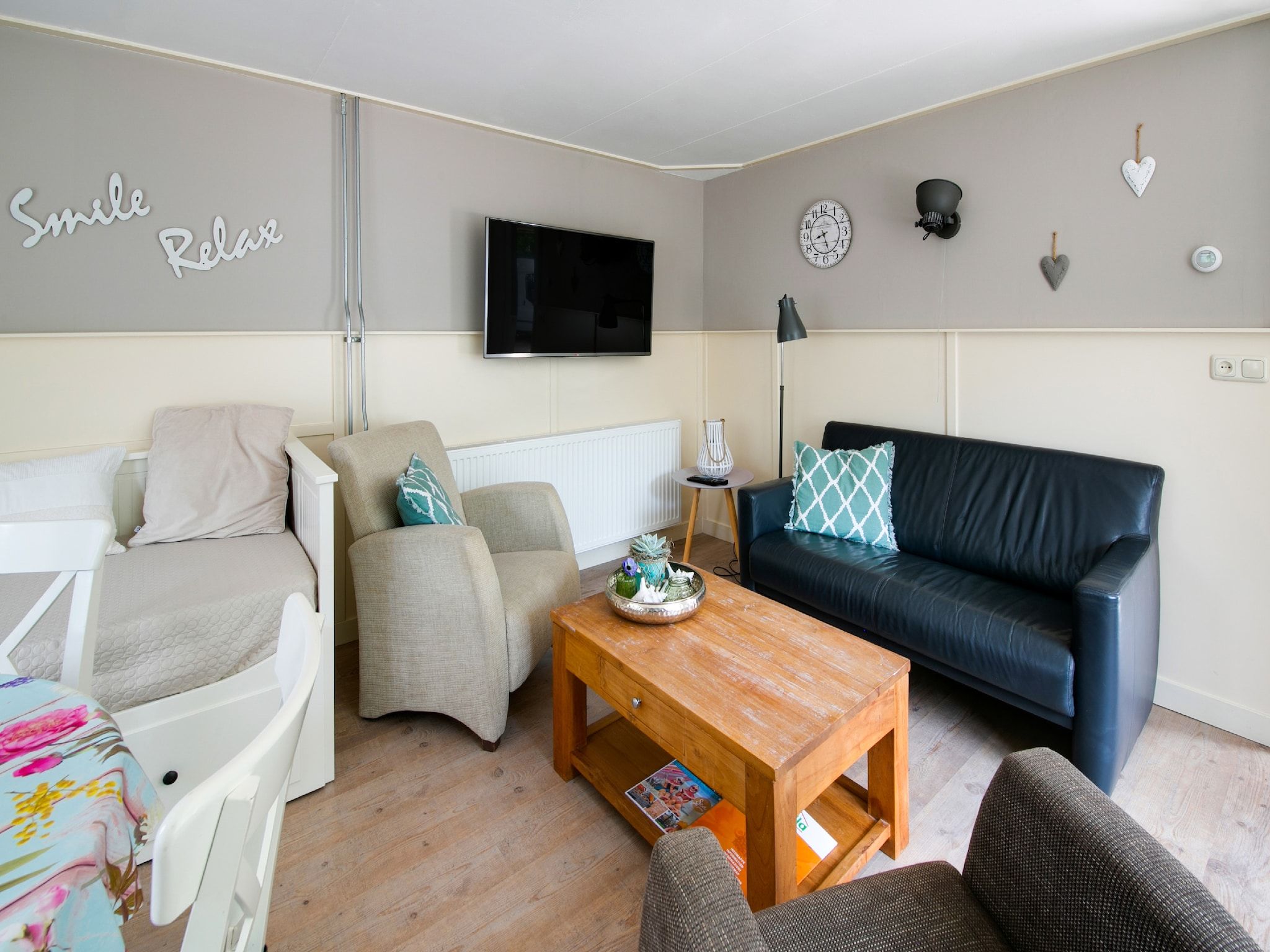 De woonkamer van Storm Bries in Callantsoog