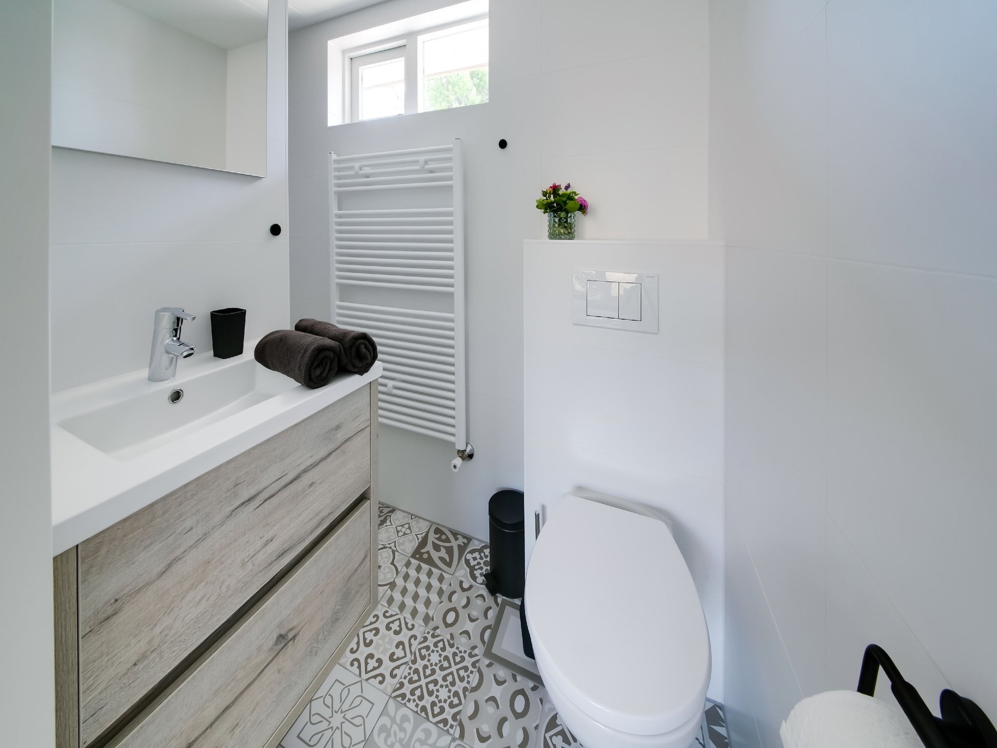 De badkamer van Storm Bries in Callantsoog