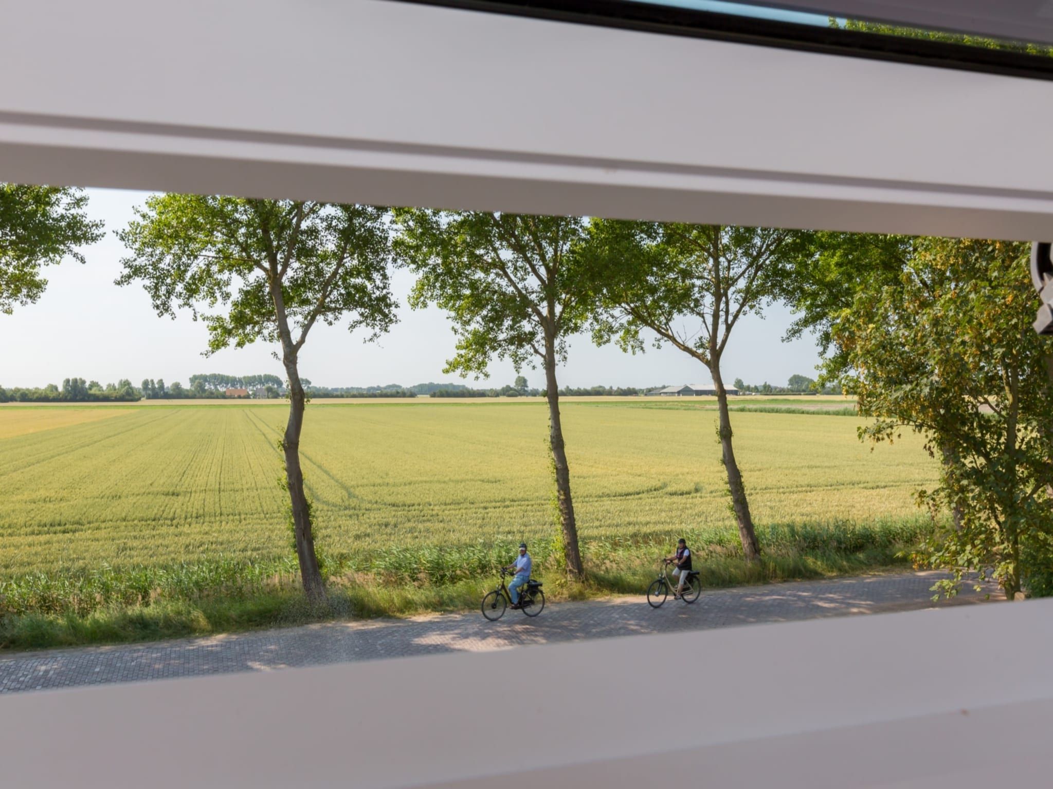 Het uitzicht vanaf Lepelstraat 18B  Vrouwenpolder "'t Zwartje" in Vrouwenpolder