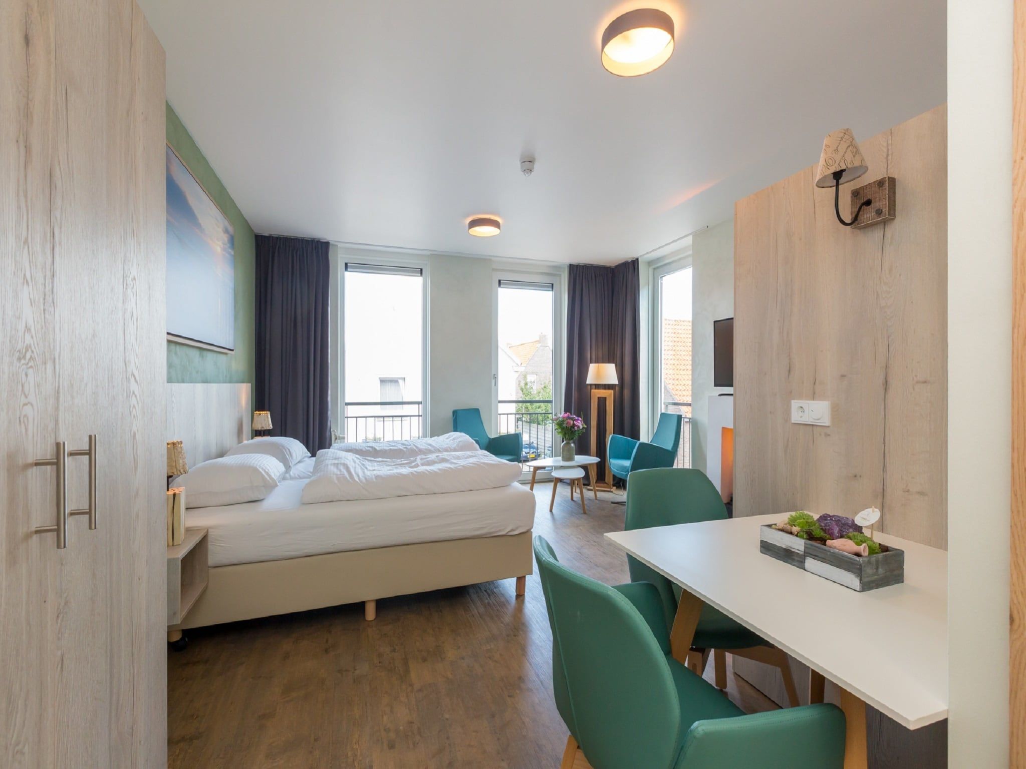 Een slaapkamer van Aparthotel Zoutelande - 2 pers luxe studio in Zoutelande