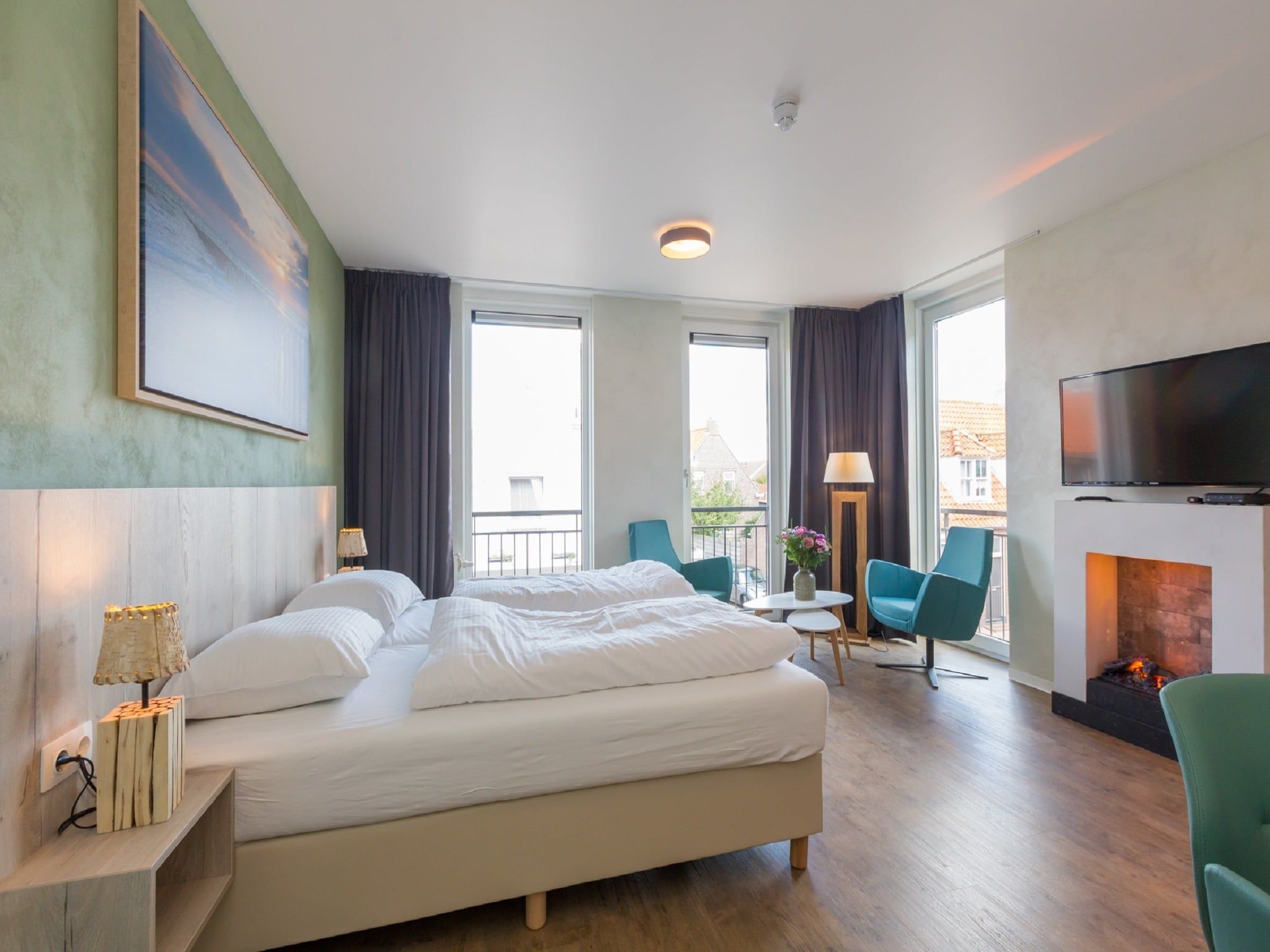 Een slaapkamer van Aparthotel Zoutelande - 2 pers luxe studio in Zoutelande