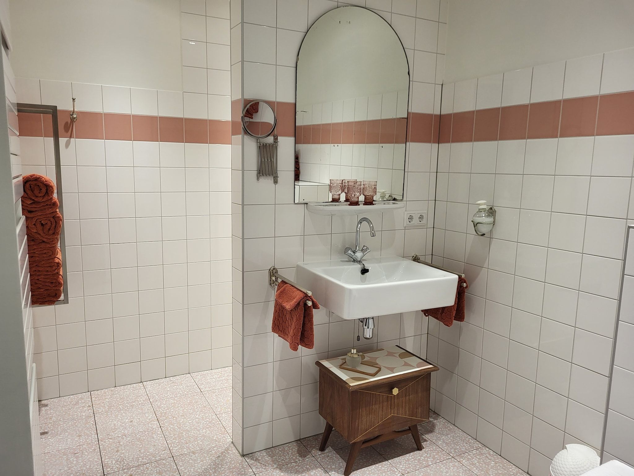 De badkamer van Sannie's Place in Kamperland