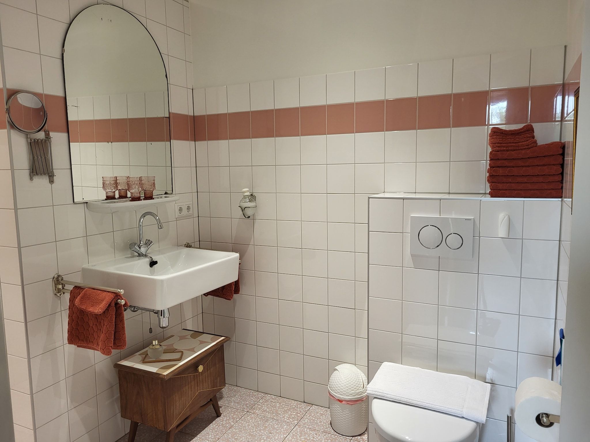 De badkamer van Sannie's Place in Kamperland