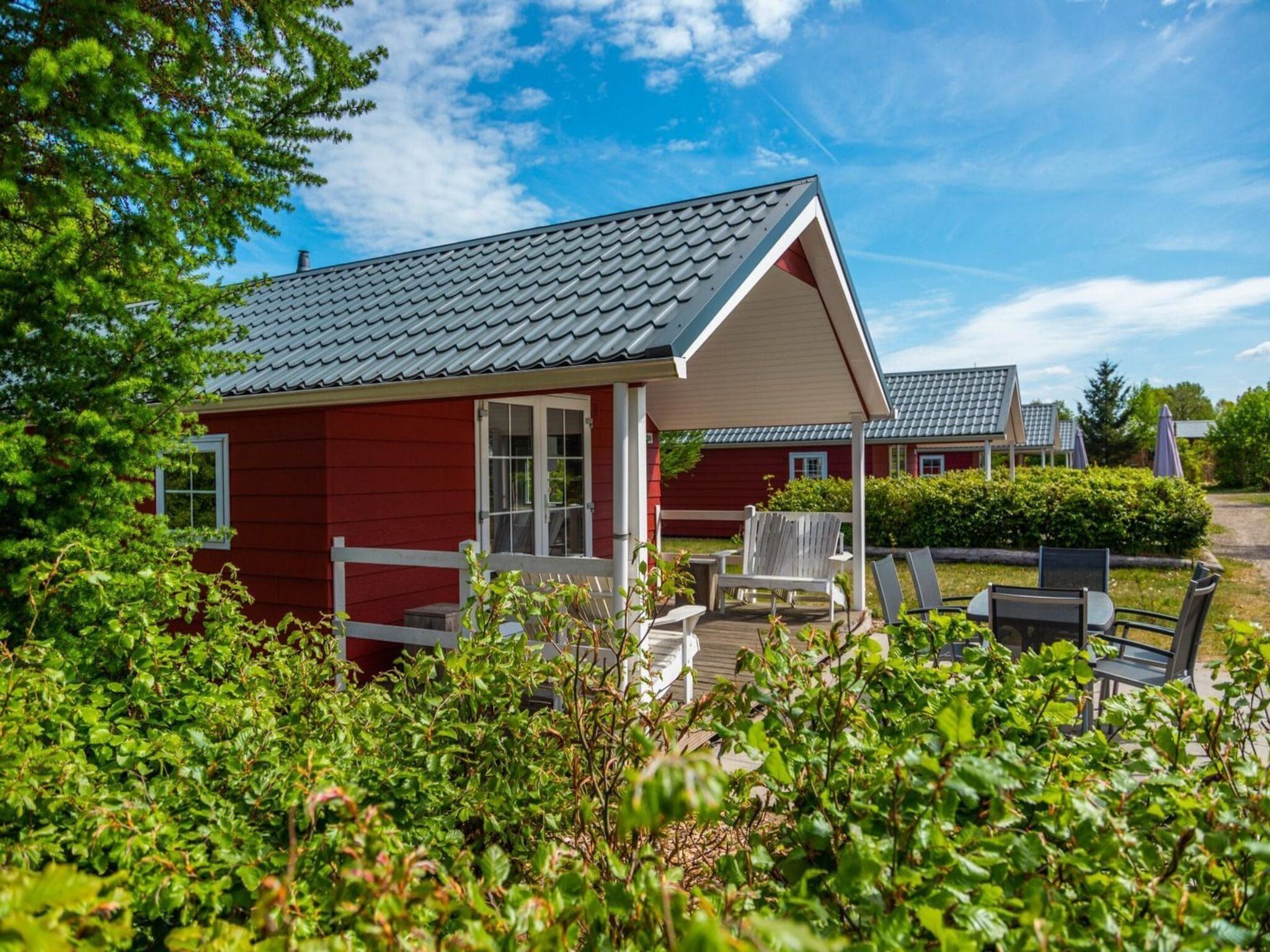 De buitenkant van Boslodge 6 in Otterlo