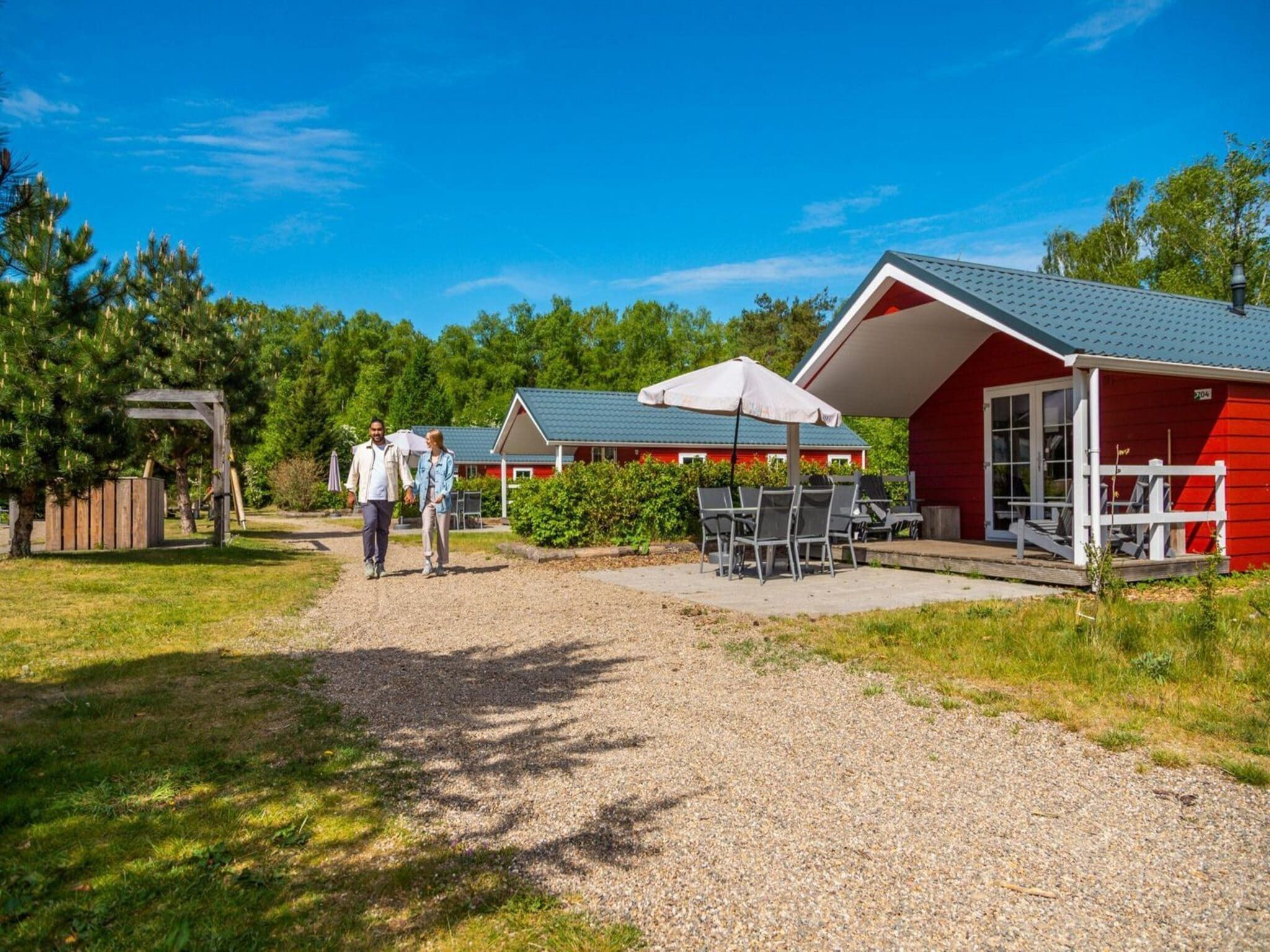 De buitenkant van Boslodge 6 in Otterlo