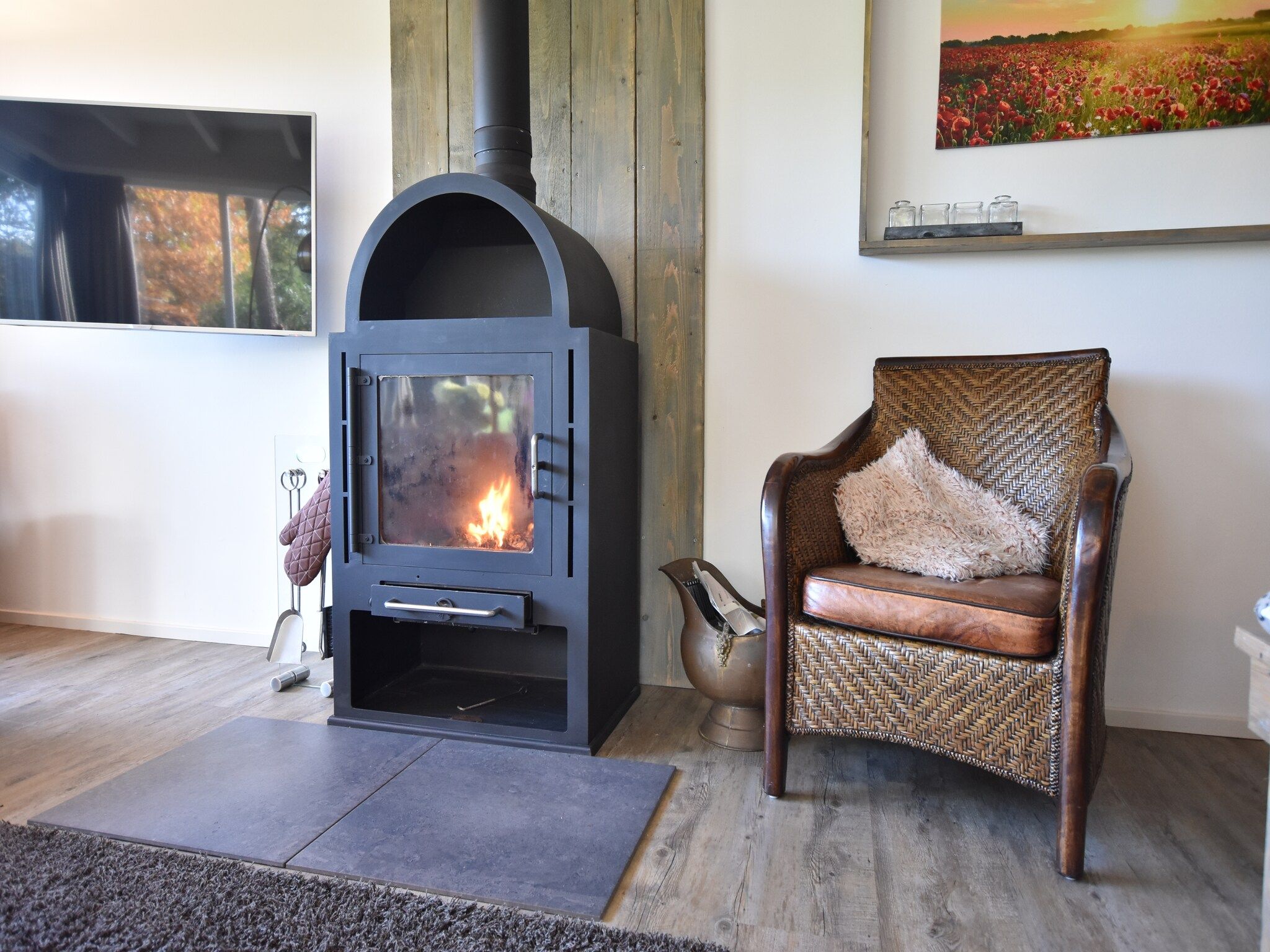 De woonkamer van Oarich Trechte in Reutum-Weerselo