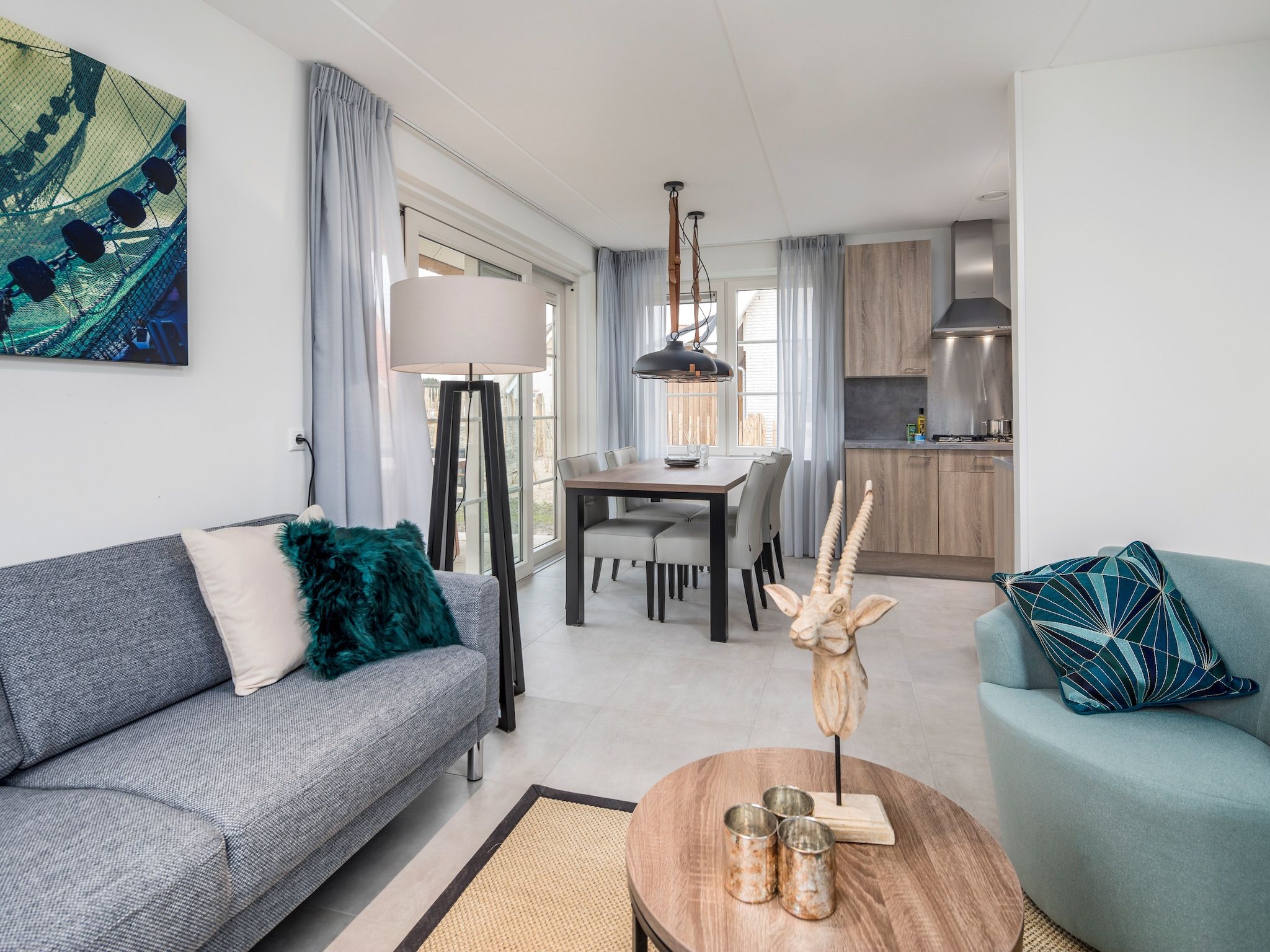 De woonkamer van Beach Resort Nieuwvliet-Bad 2 in Nieuwvliet-Bad