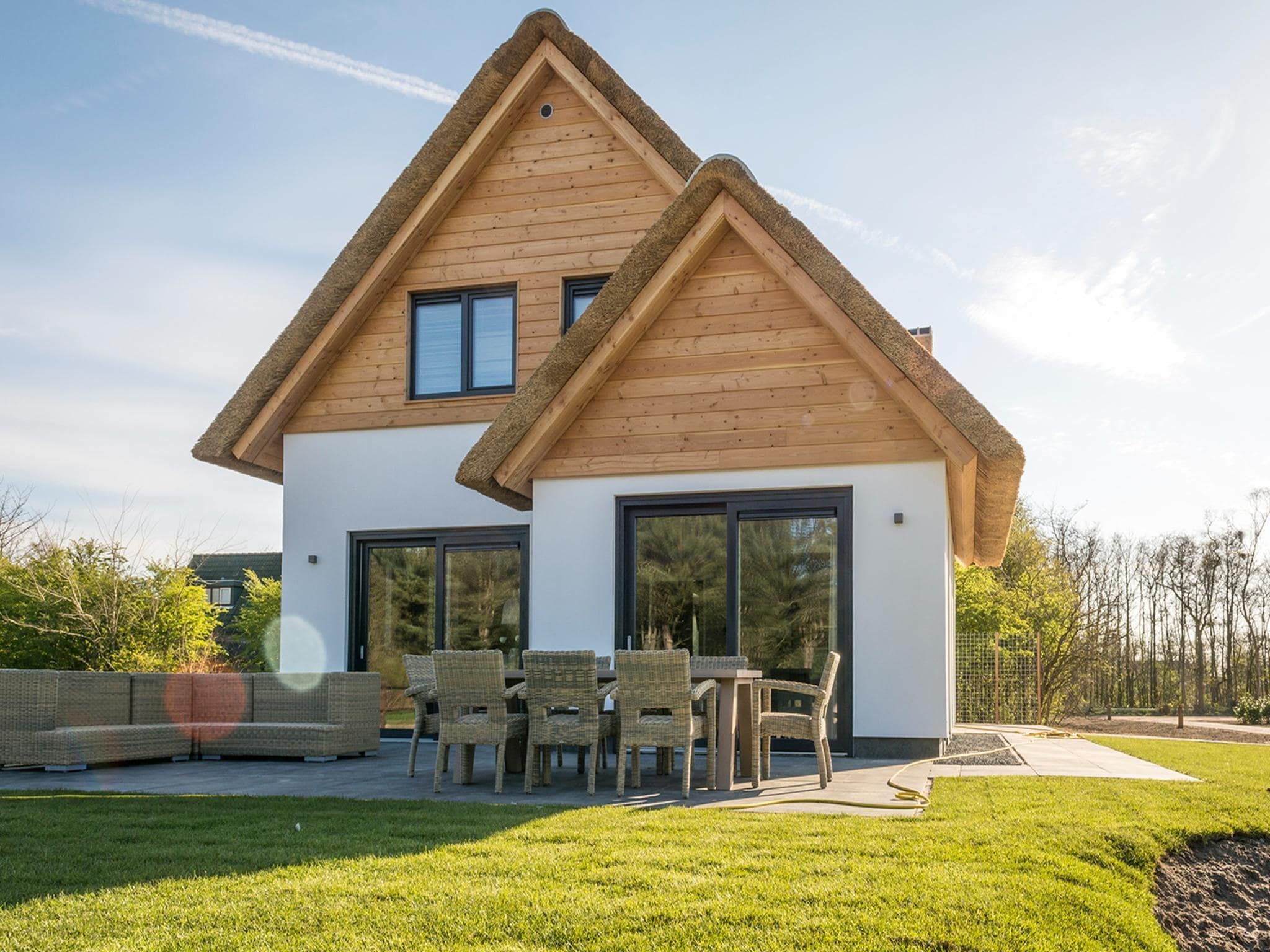 De buitenkant van Villa Bouwlust Z in De Cocksdorp Texel