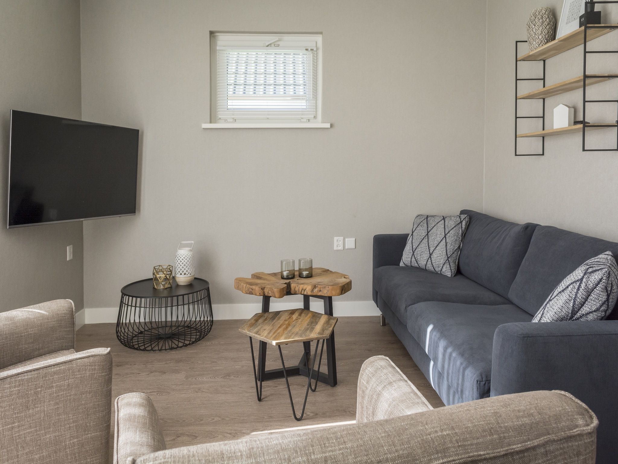 De woonkamer van Bouwlust E9 in De Cocksdorp Texel