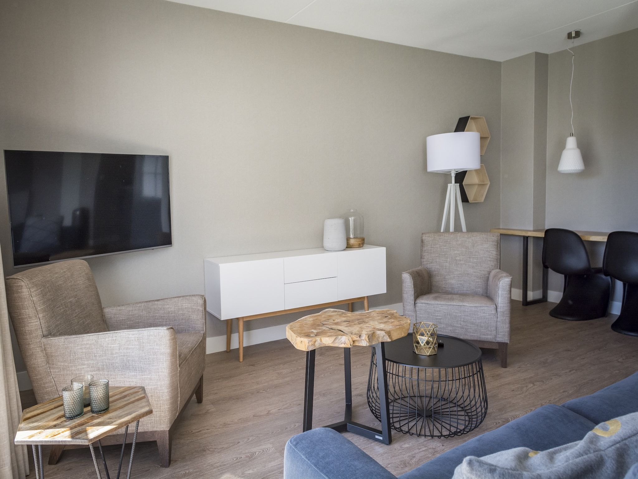 De woonkamer van Bouwlust G17 in De Cocksdorp Texel