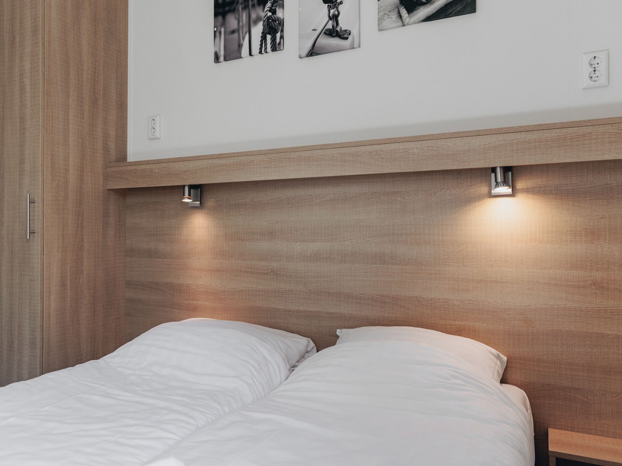 Een slaapkamer van Vakantiepark Zeebad 7 in Breskens