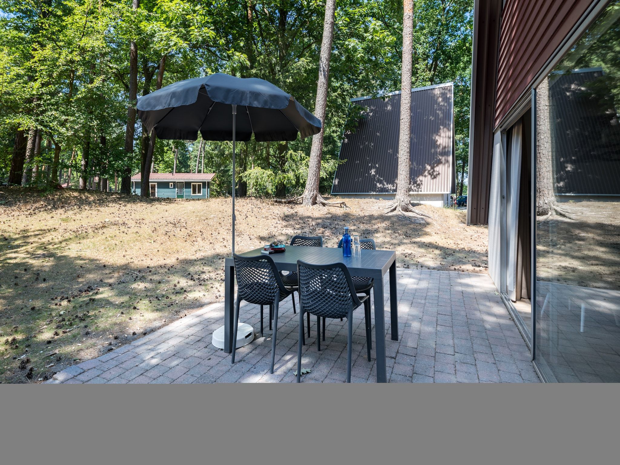 Het terras van Bospark 't Wolfsven 7 in Mierlo