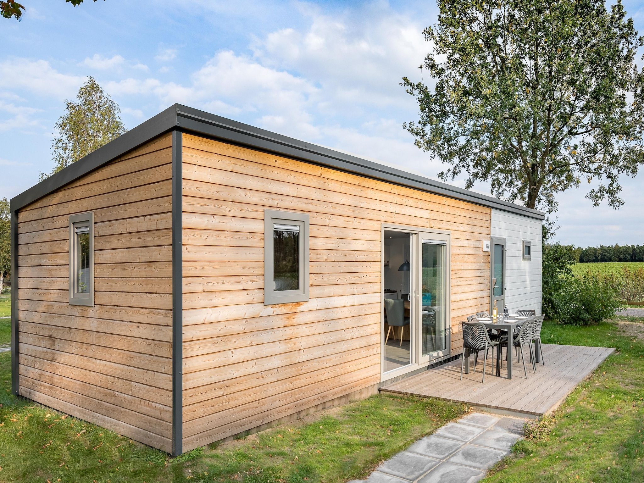 De buitenkant van Vakantiepark Hunzedal 9 in Borger