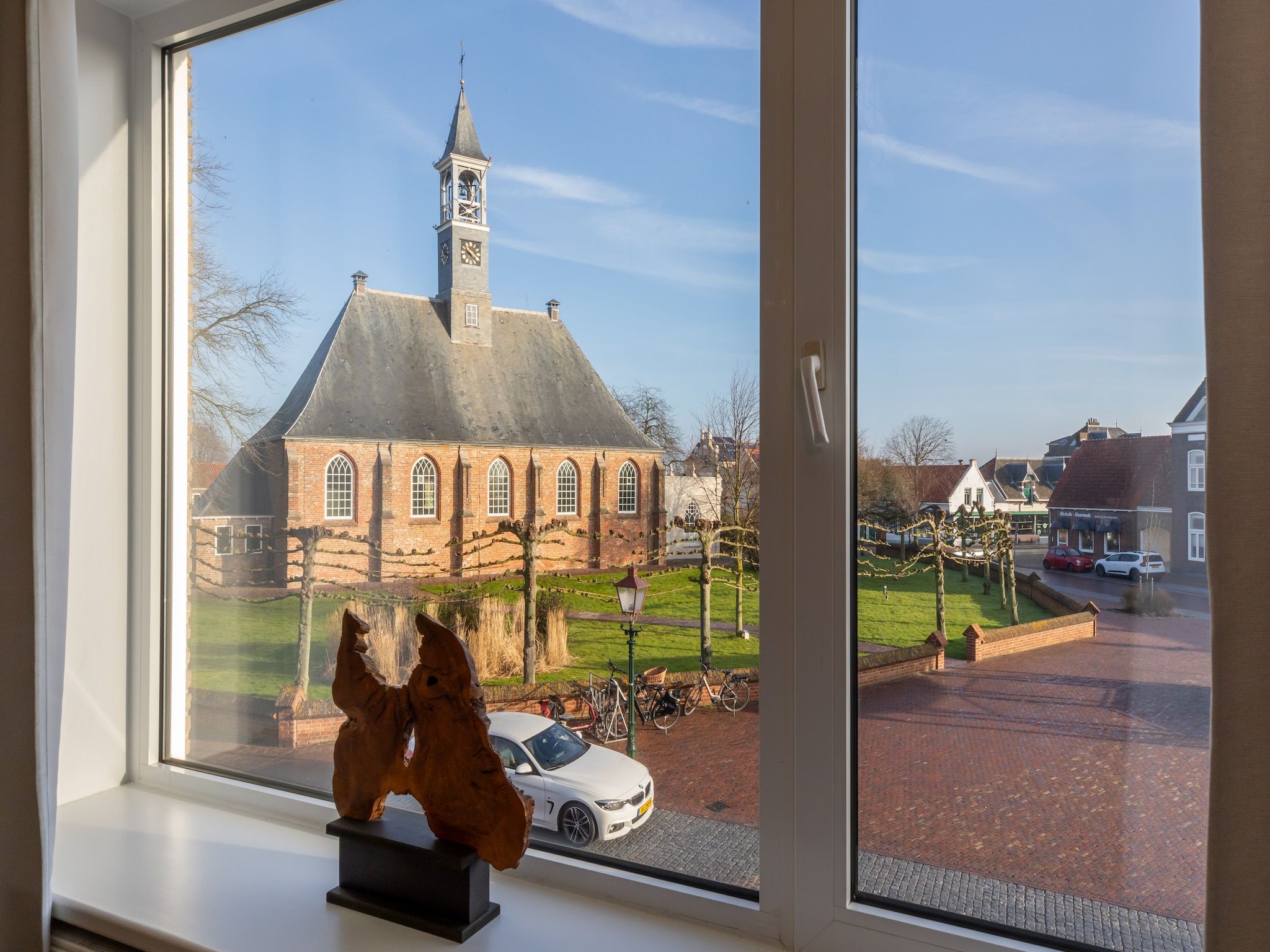 Het uitzicht vanaf Groepsappartement Pleinzicht in Koudekerke
