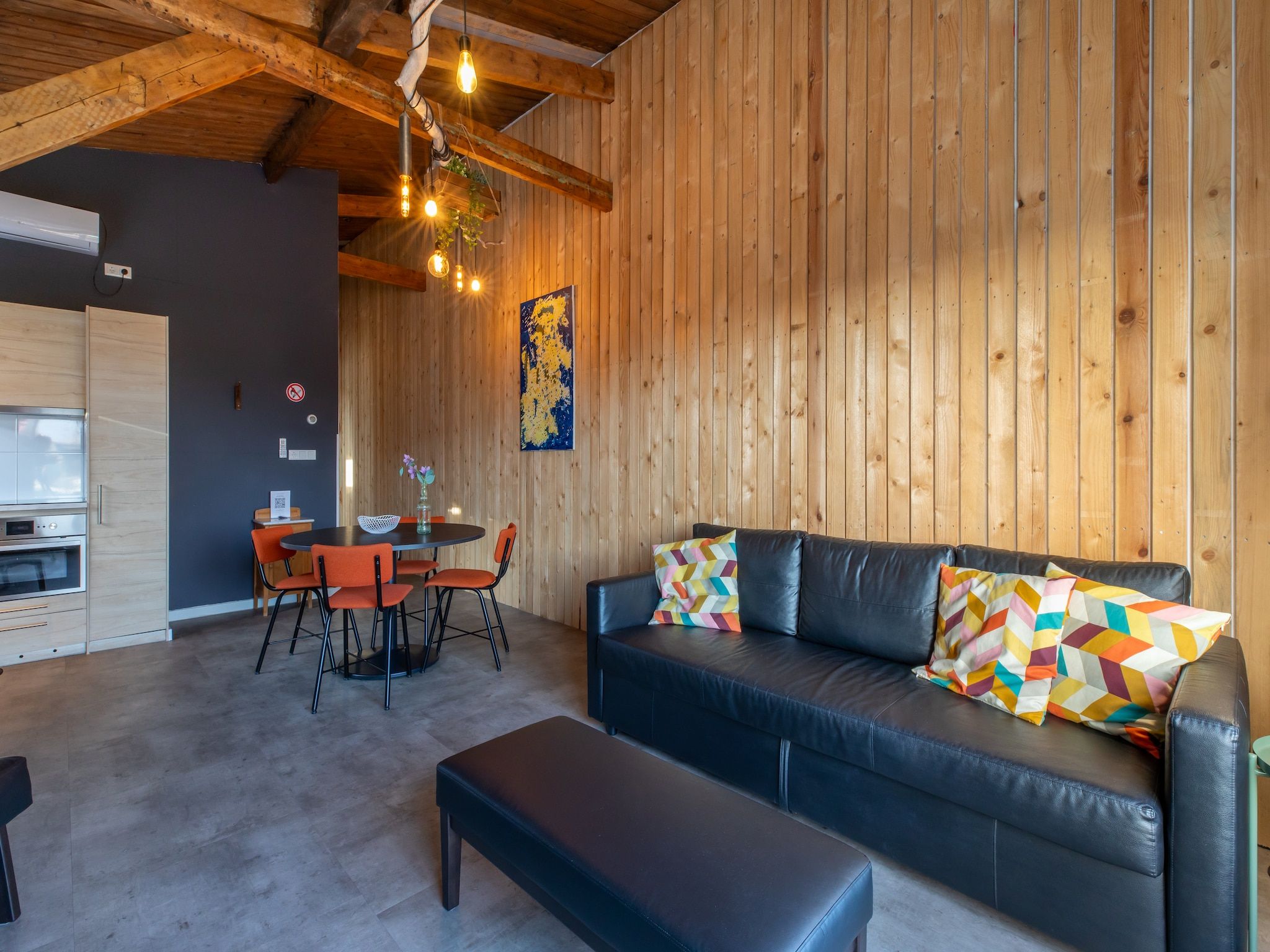 De woonkamer van Groepsappartement Pleinzicht in Koudekerke