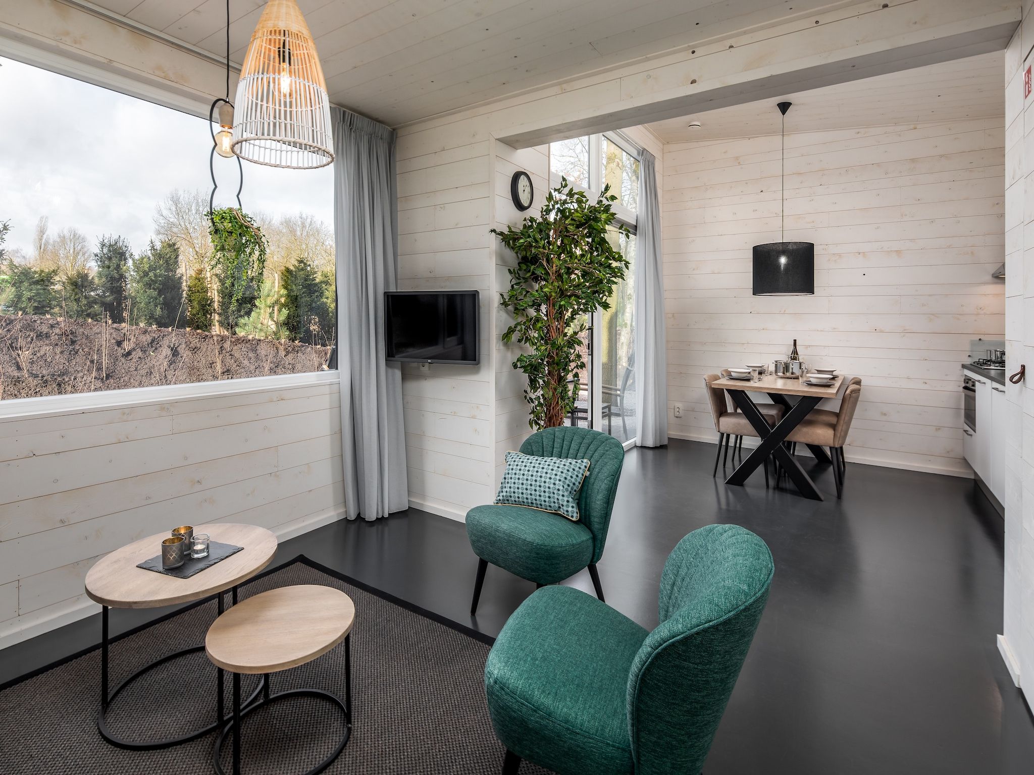 De woonkamer van Vakantiepark Schaijk 1 in Schaijk