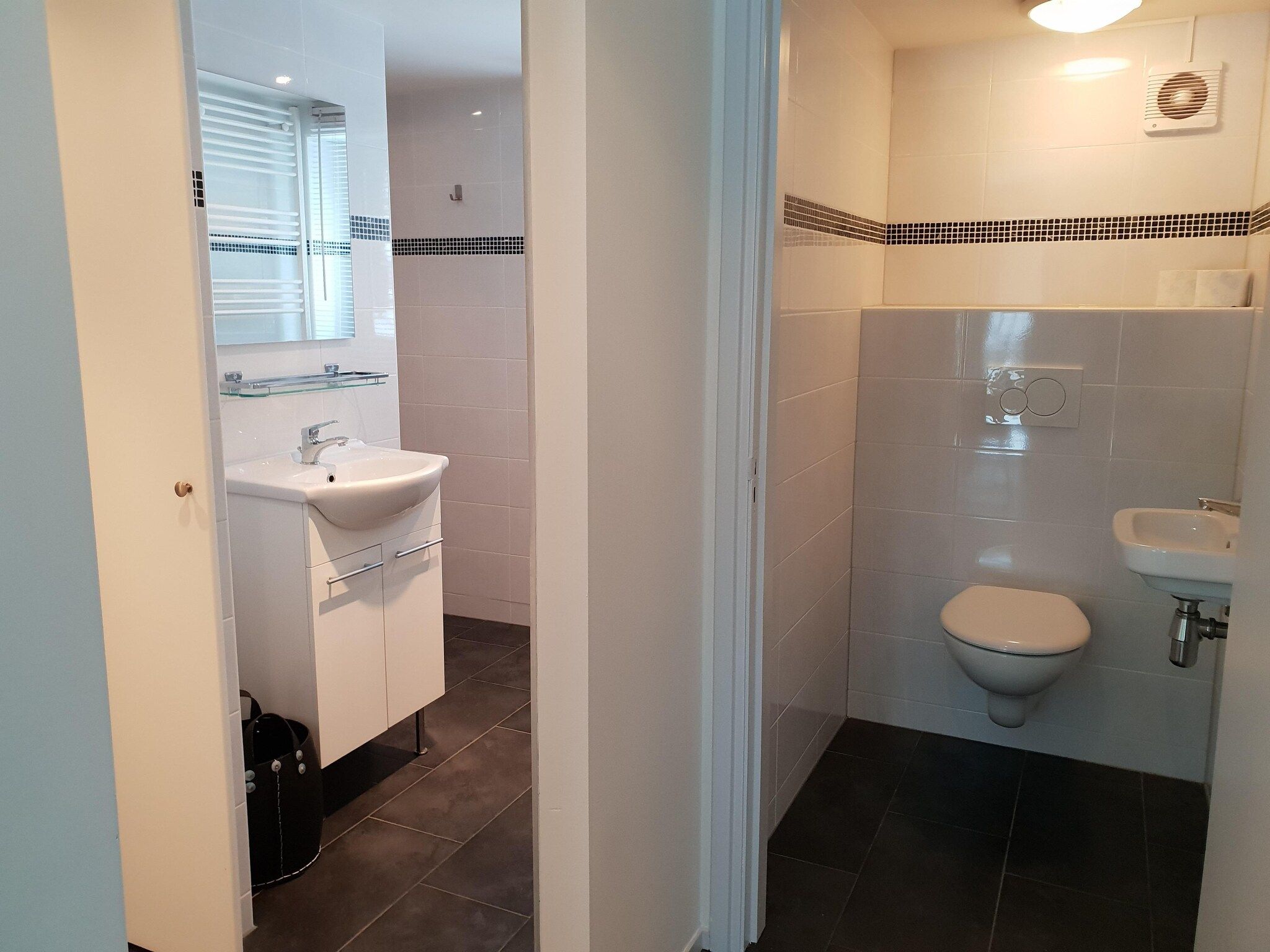 De badkamer van Dorpswoning In het Bos in Leende