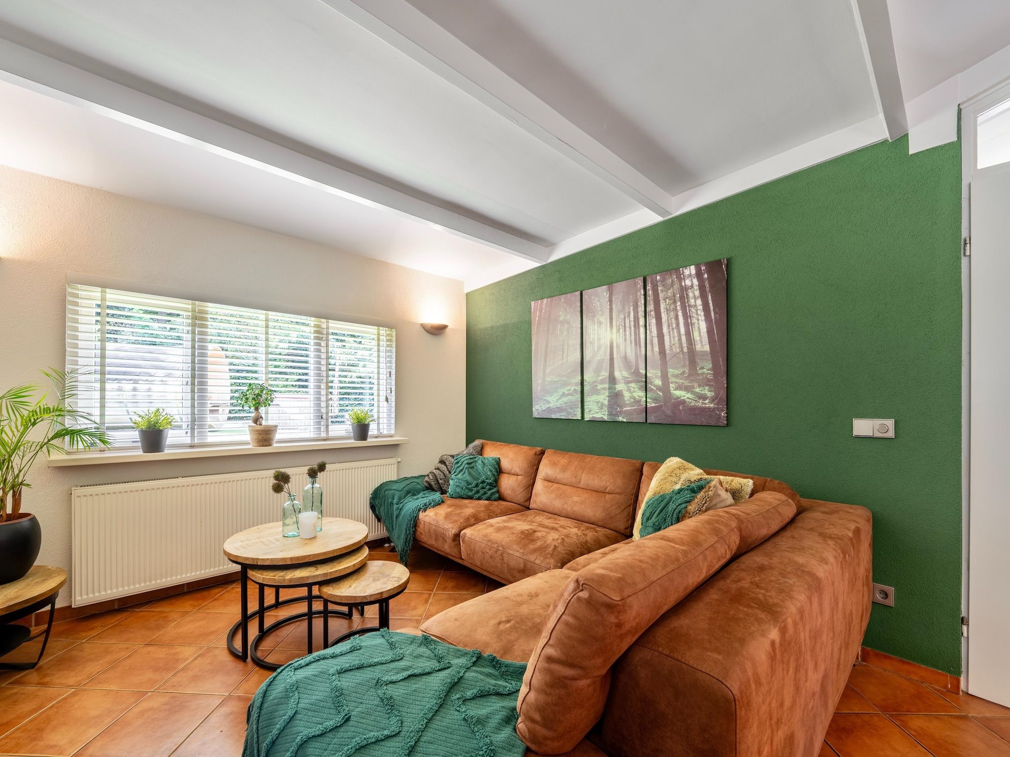 De woonkamer van 't Voortsche Boshuys in Voorthuizen