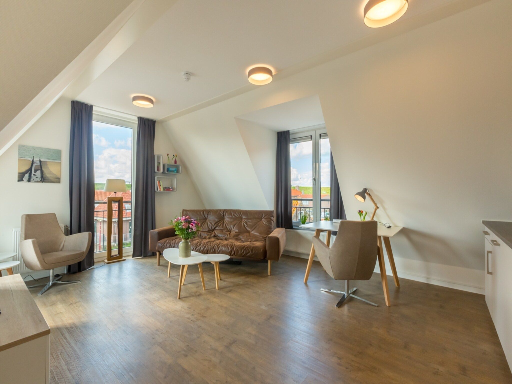 De woonkamer van Aparthotel Zoutelande - 5 pers luxe appartement in Zoutelande