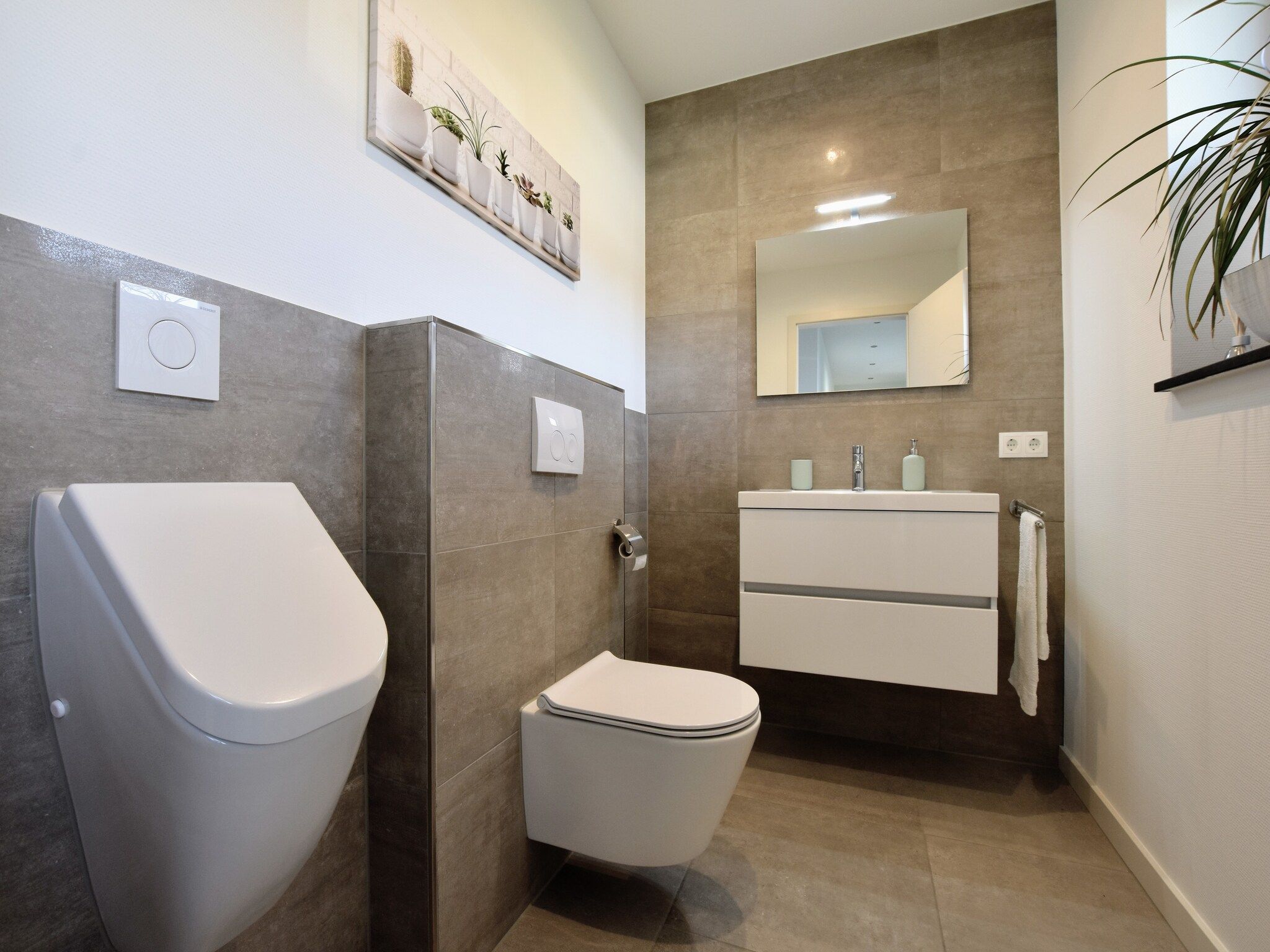 De badkamer van Villa Grenszicht in Megchelen