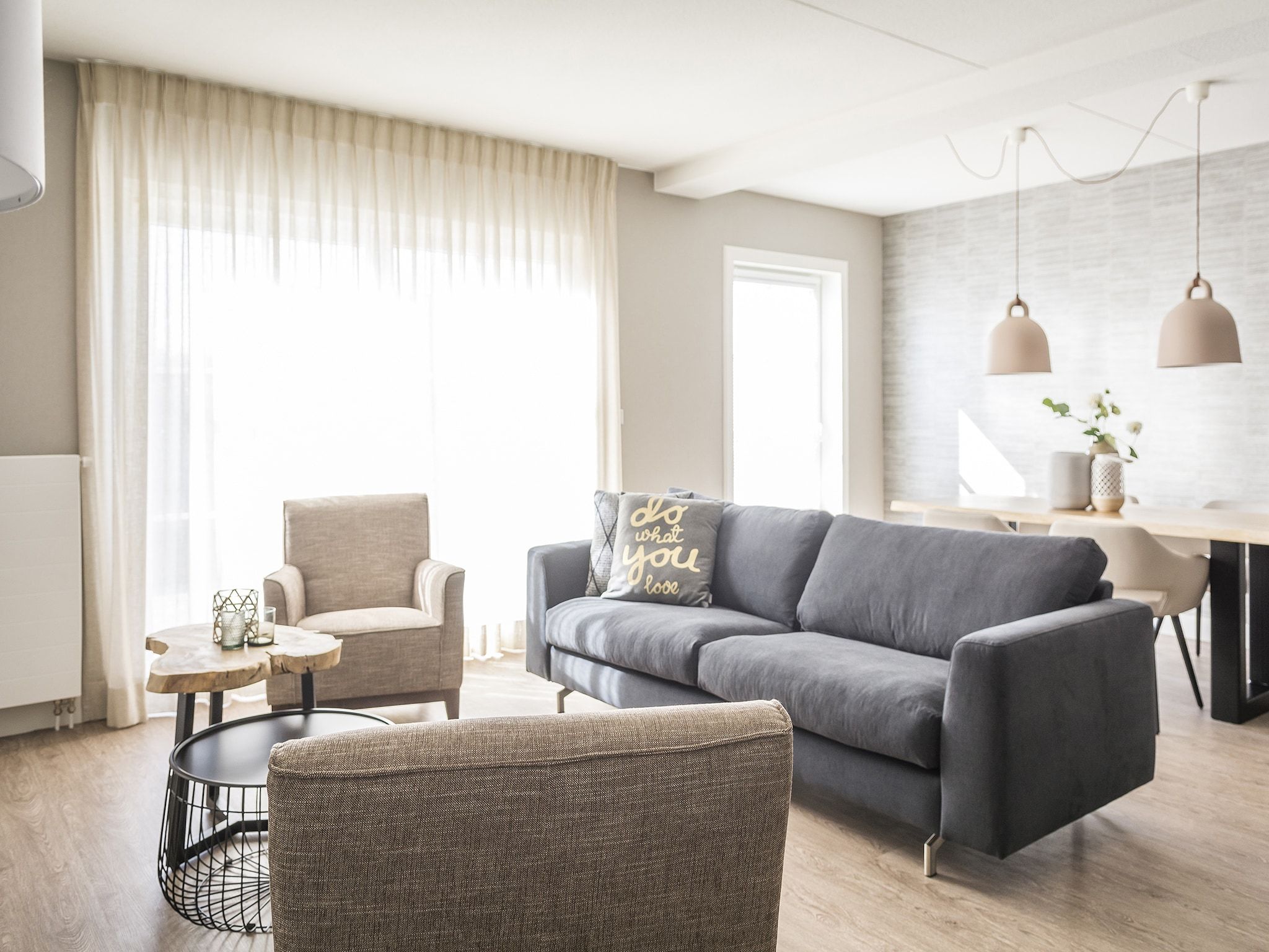 De woonkamer van Bouwlust G15 in De Cocksdorp Texel