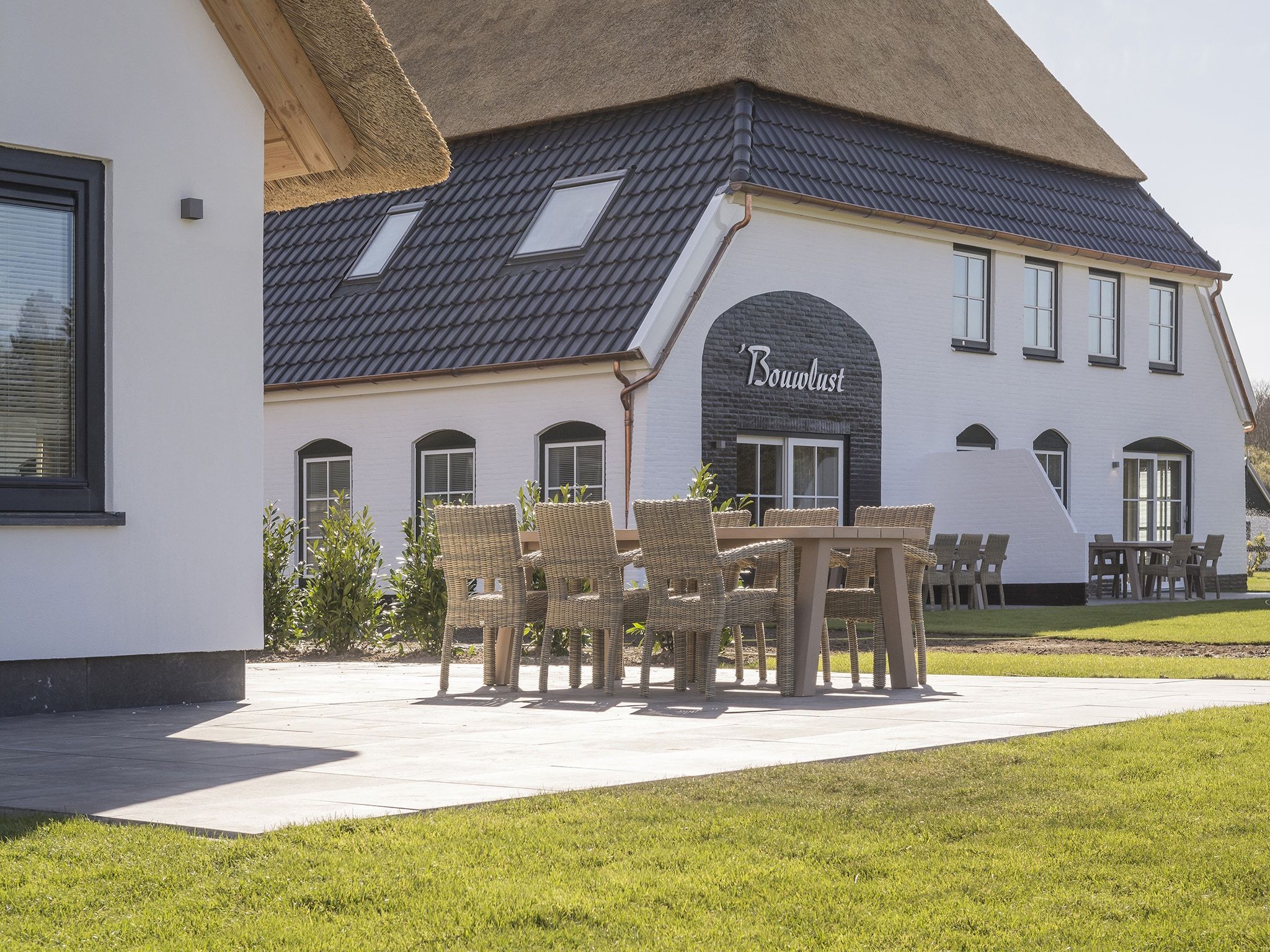 De buitenkant van Landhuis Bouwlust K in De Cocksdorp Texel