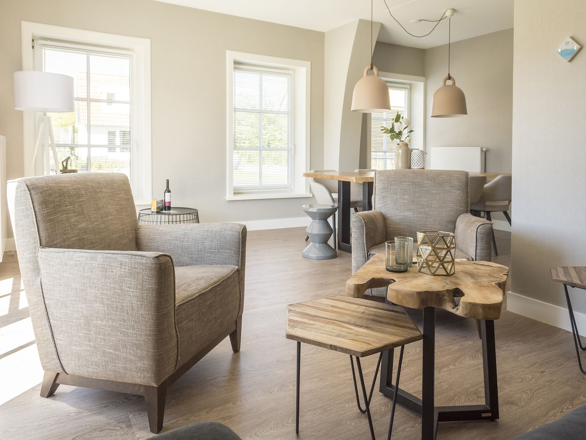 De woonkamer van Bouwlust G21 in De Cocksdorp - Texel