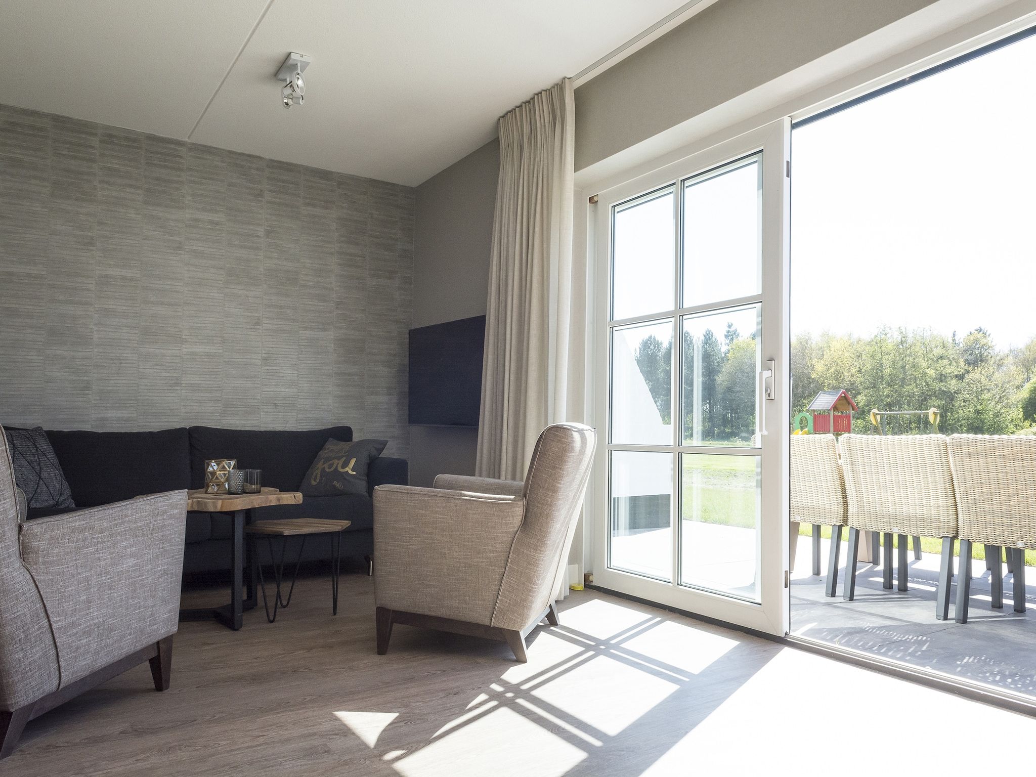 De woonkamer van Bouwlust G21 in De Cocksdorp - Texel