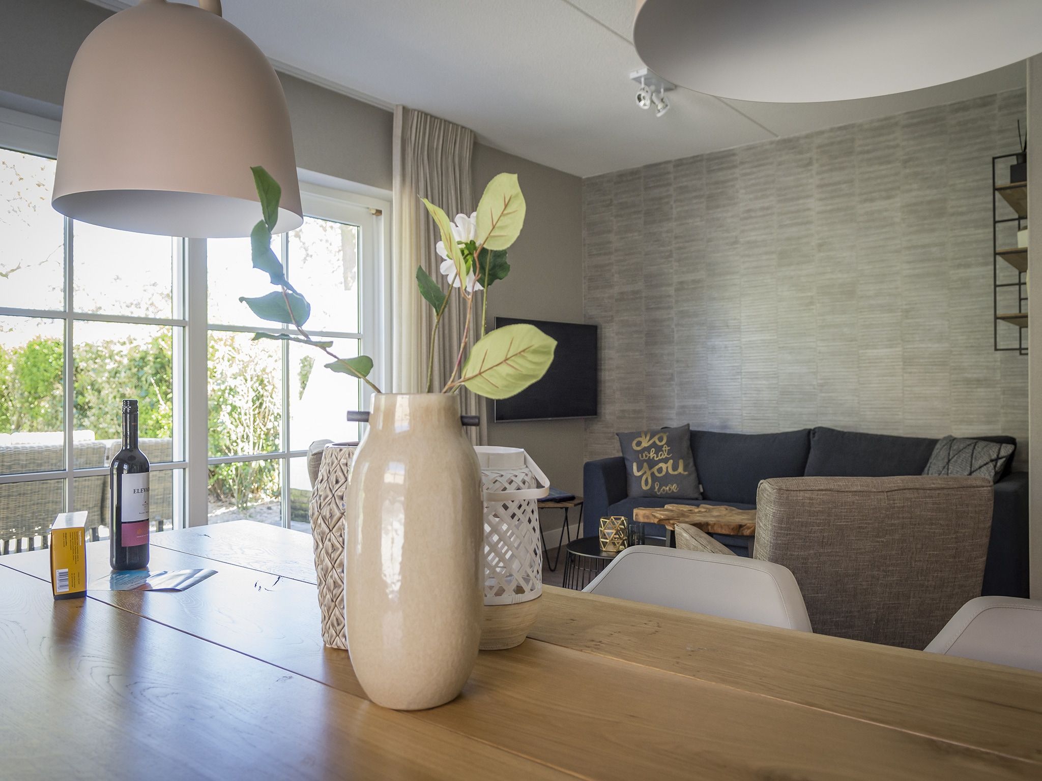 De woonkamer van Bouwlust G21A in De Cocksdorp - Texel