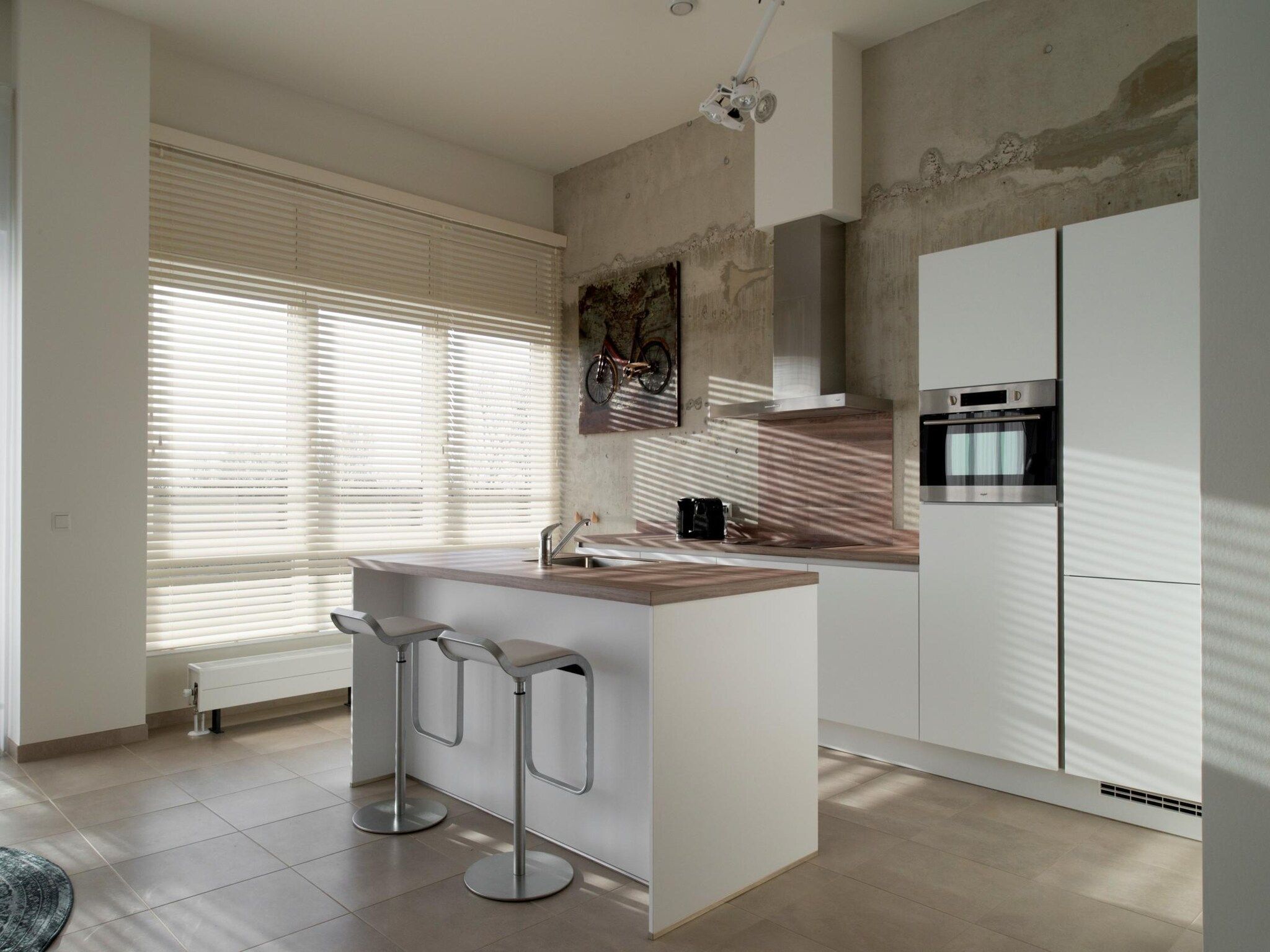 De keuken van Penthouse Duinhof in Cadzand-Bad