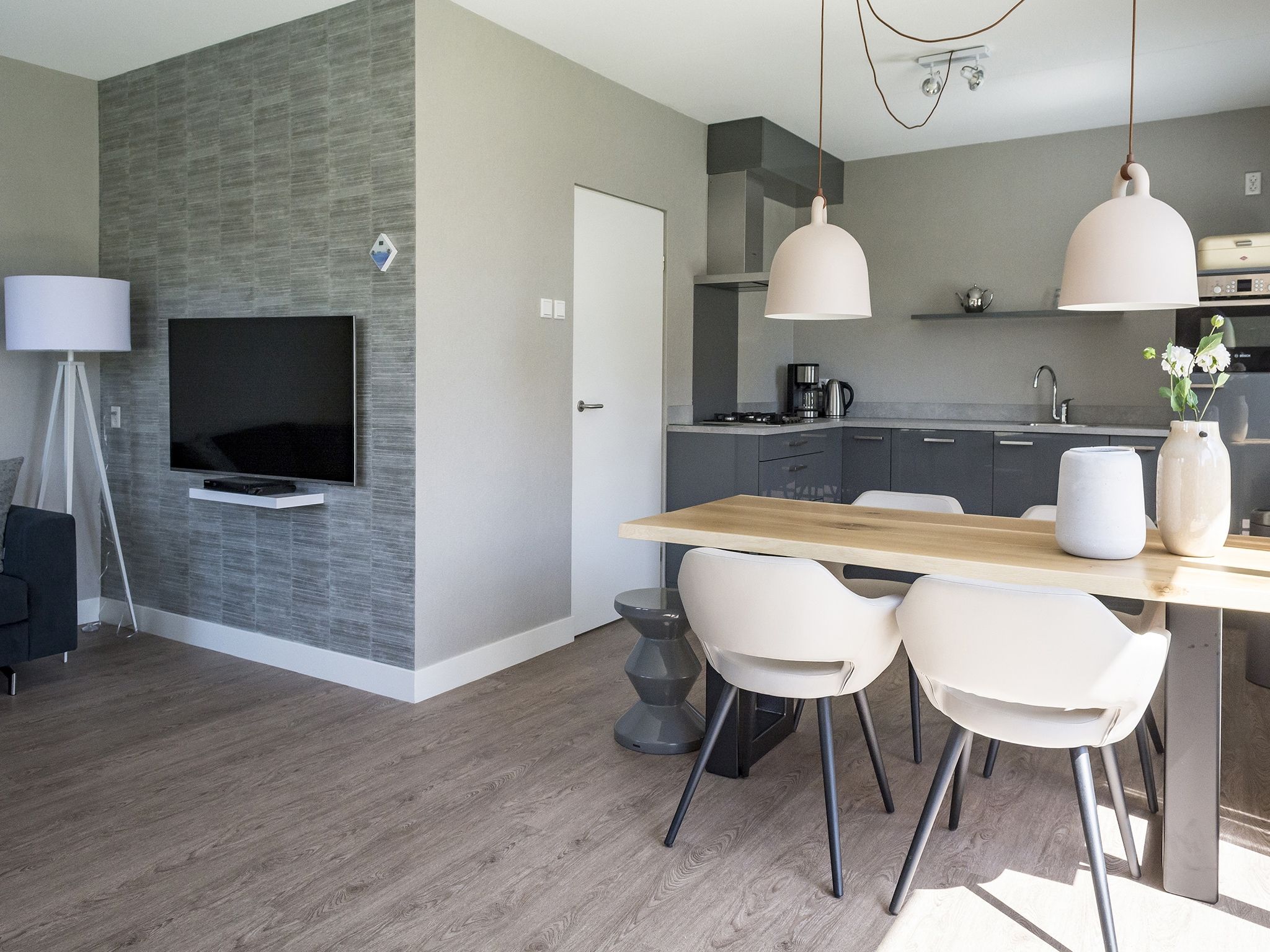 De woonkamer van Bouwlust E23 in De Cocksdorp Texel