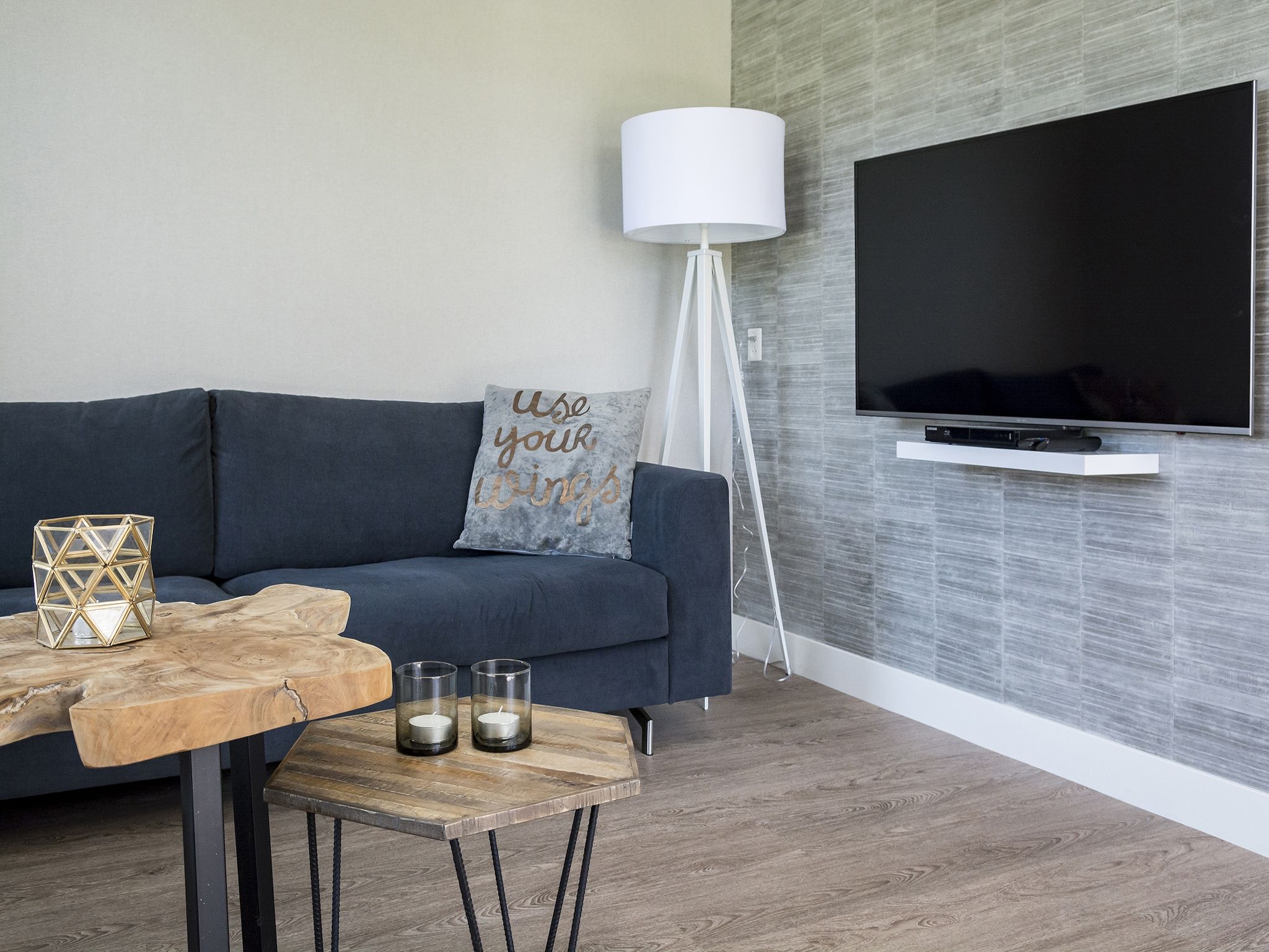 De woonkamer van Bouwlust E23 in De Cocksdorp Texel