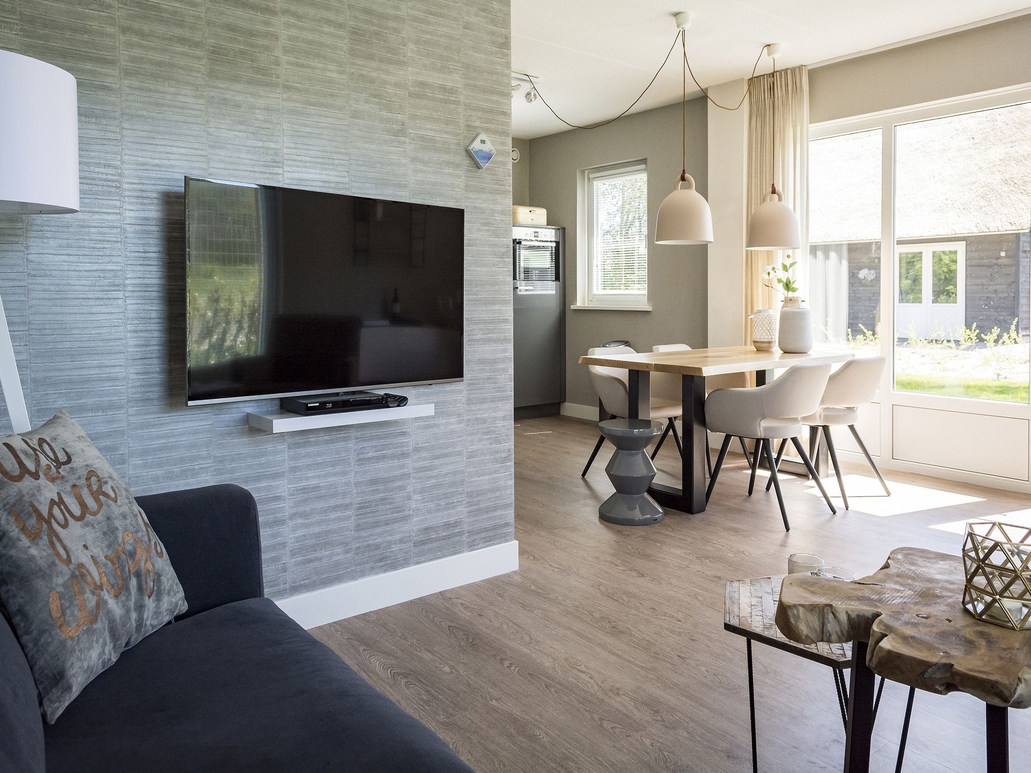 De woonkamer van Bouwlust E23 in De Cocksdorp Texel