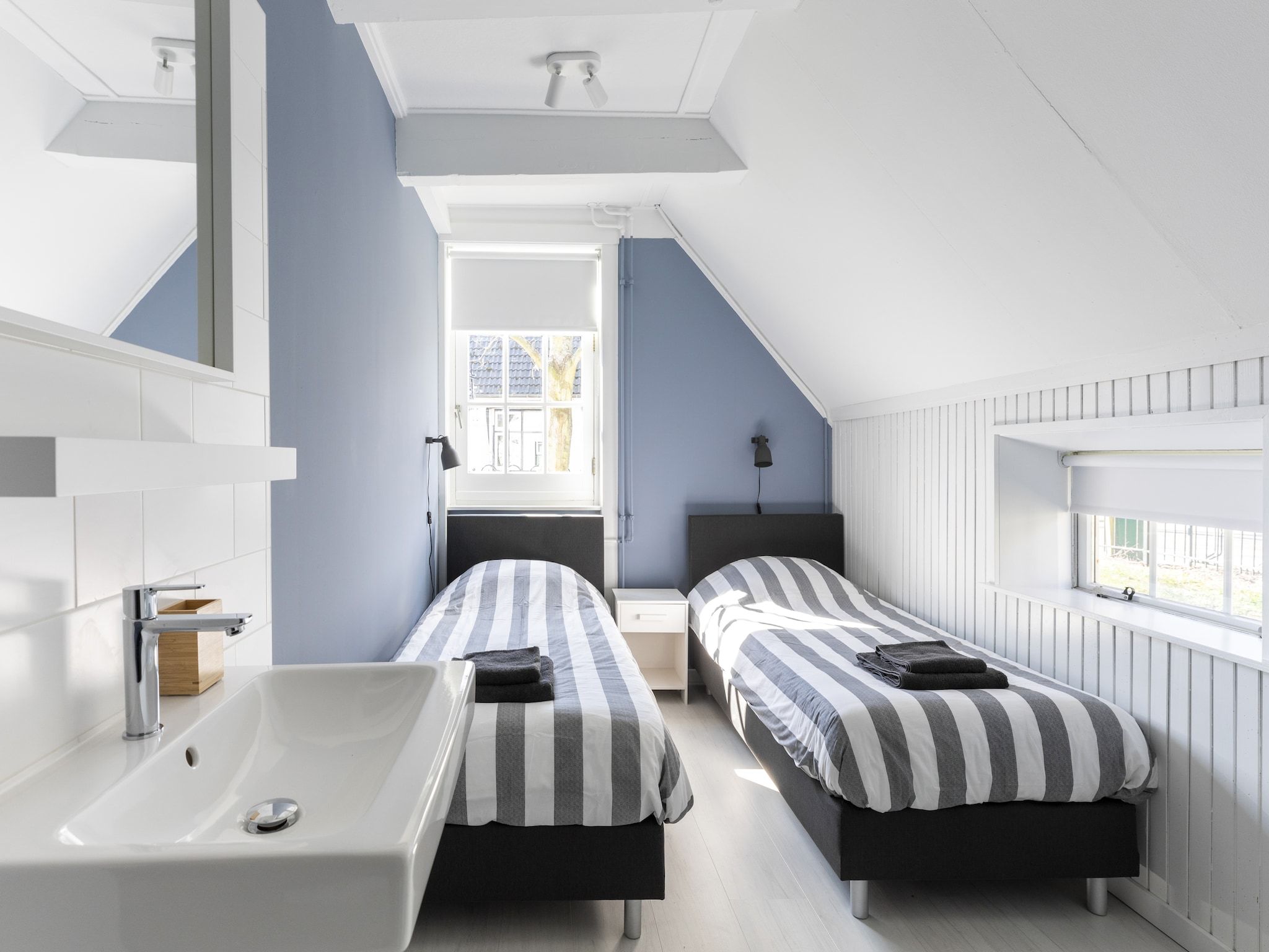 Een slaapkamer van De Groene Lantaarn in Groet (Schoorl)