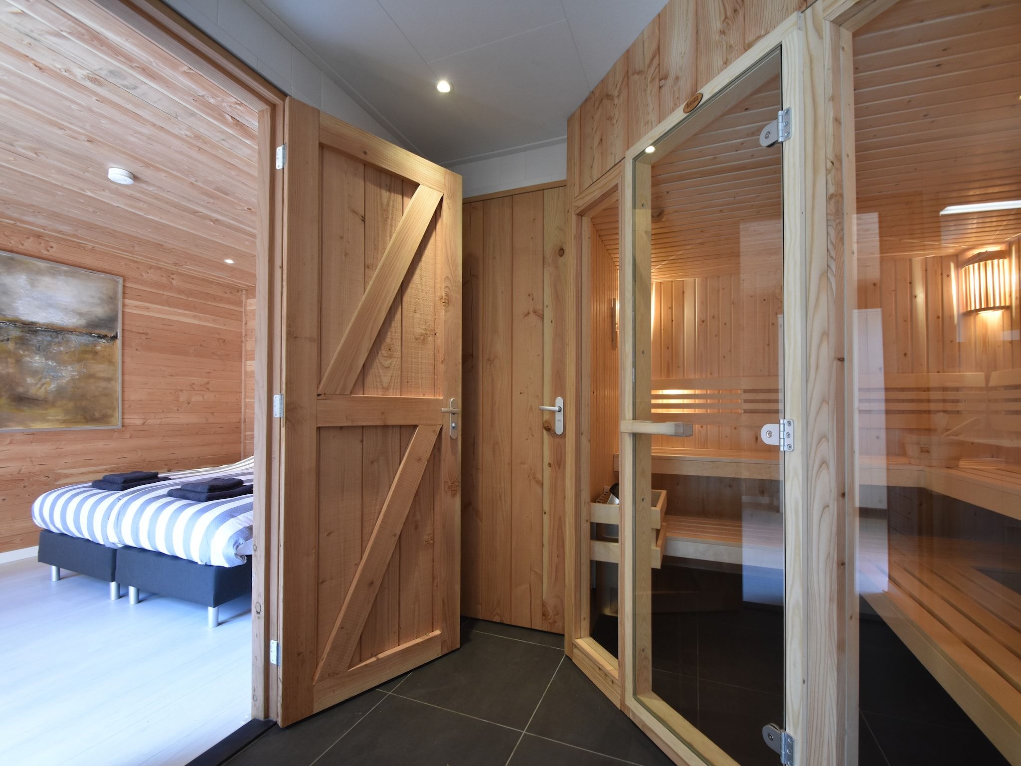 Een slaapkamer van De Groene Lantaarn in Groet (Schoorl)