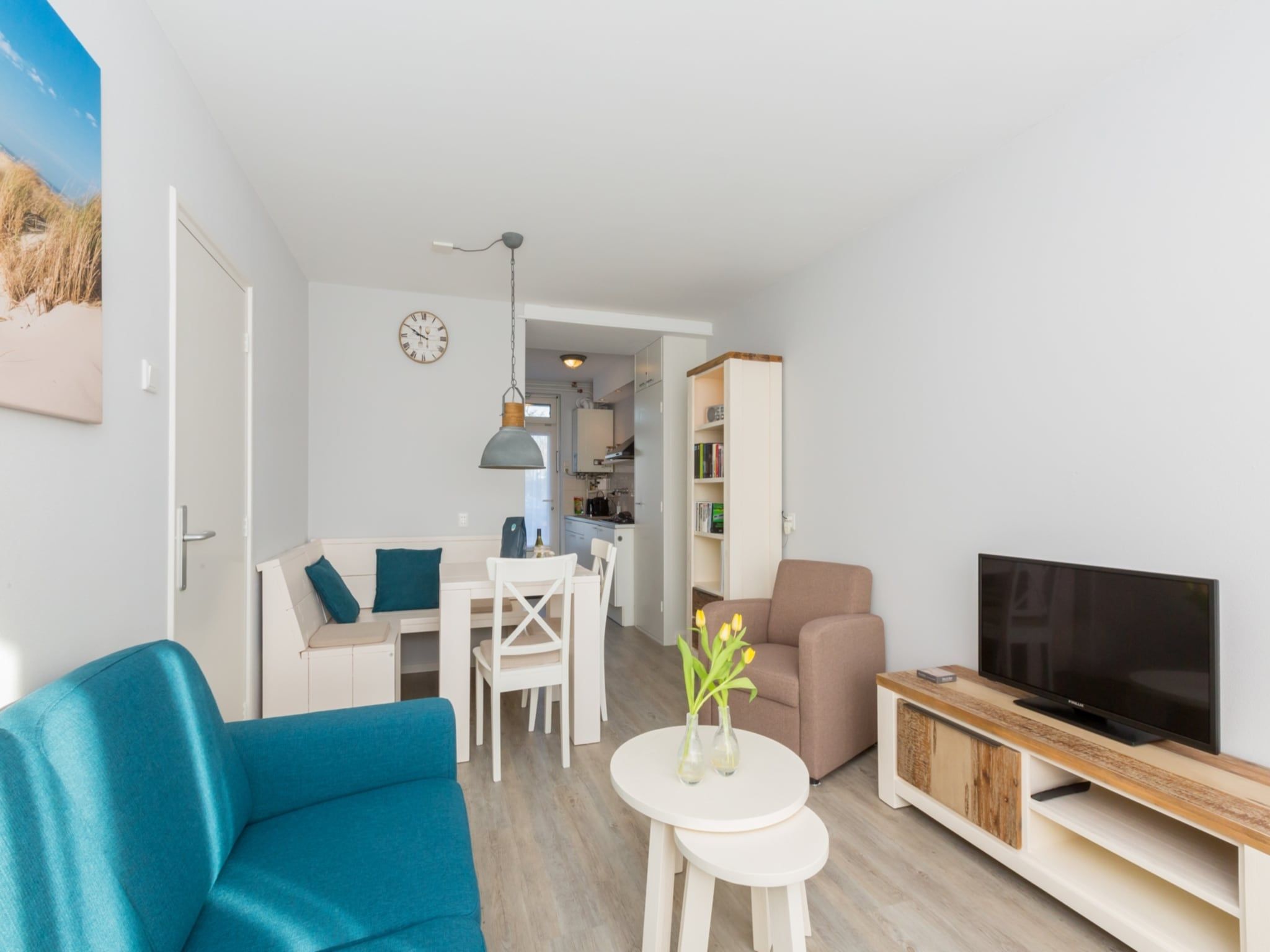 De woonkamer van Kurhaus- appartement 5 Zoutelande in Zoutelande