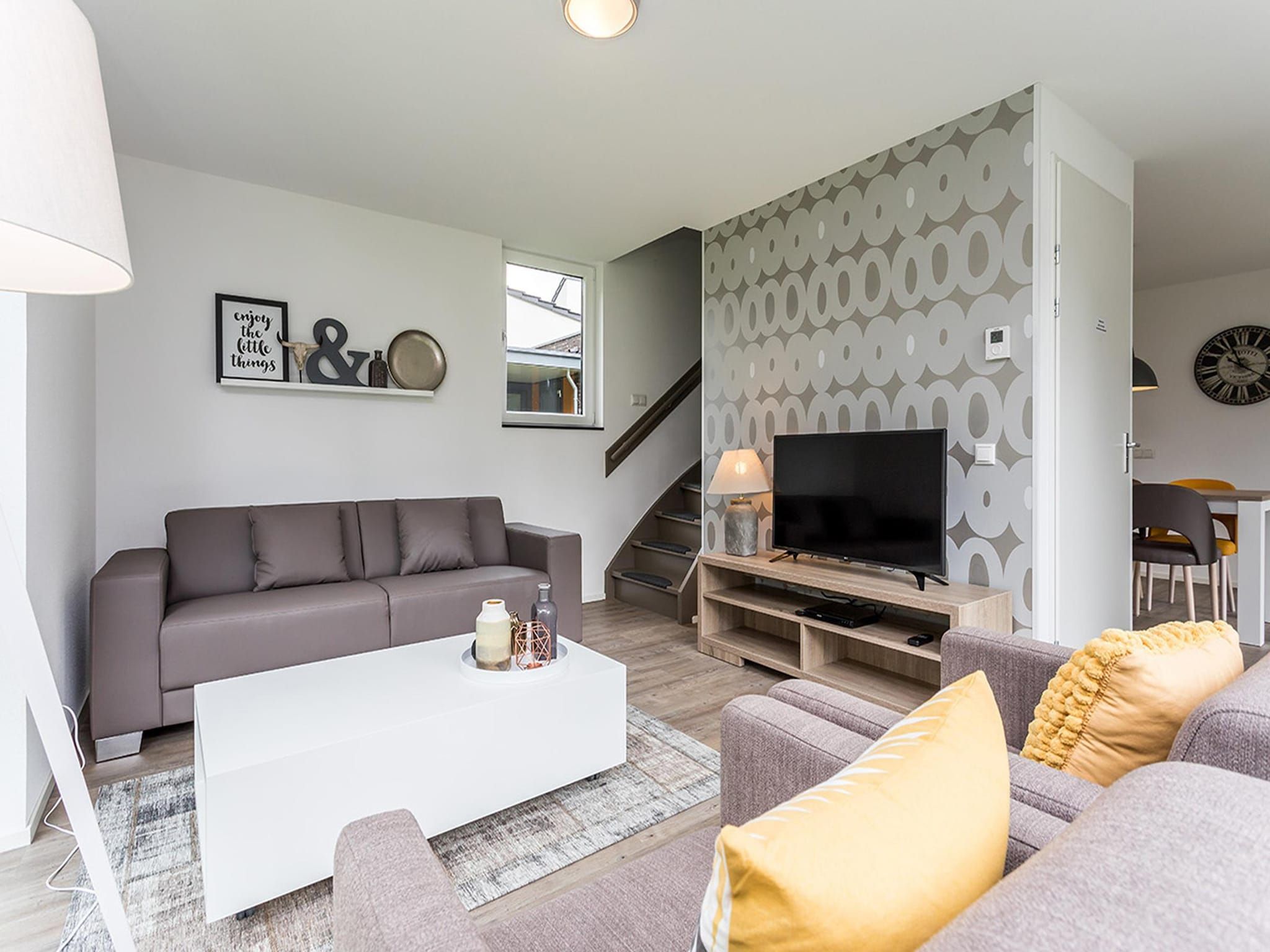 De woonkamer van Buitenhof De Leistert 21 in Roggel