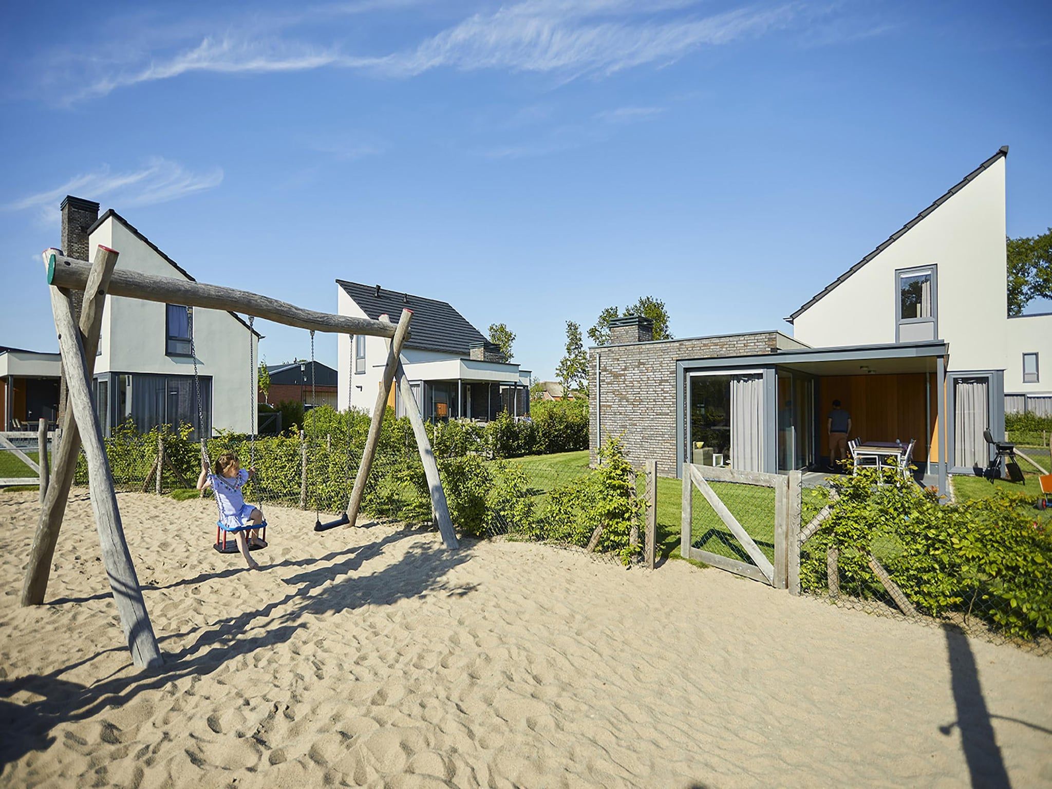 De tuin van Buitenhof De Leistert 23 in Roggel