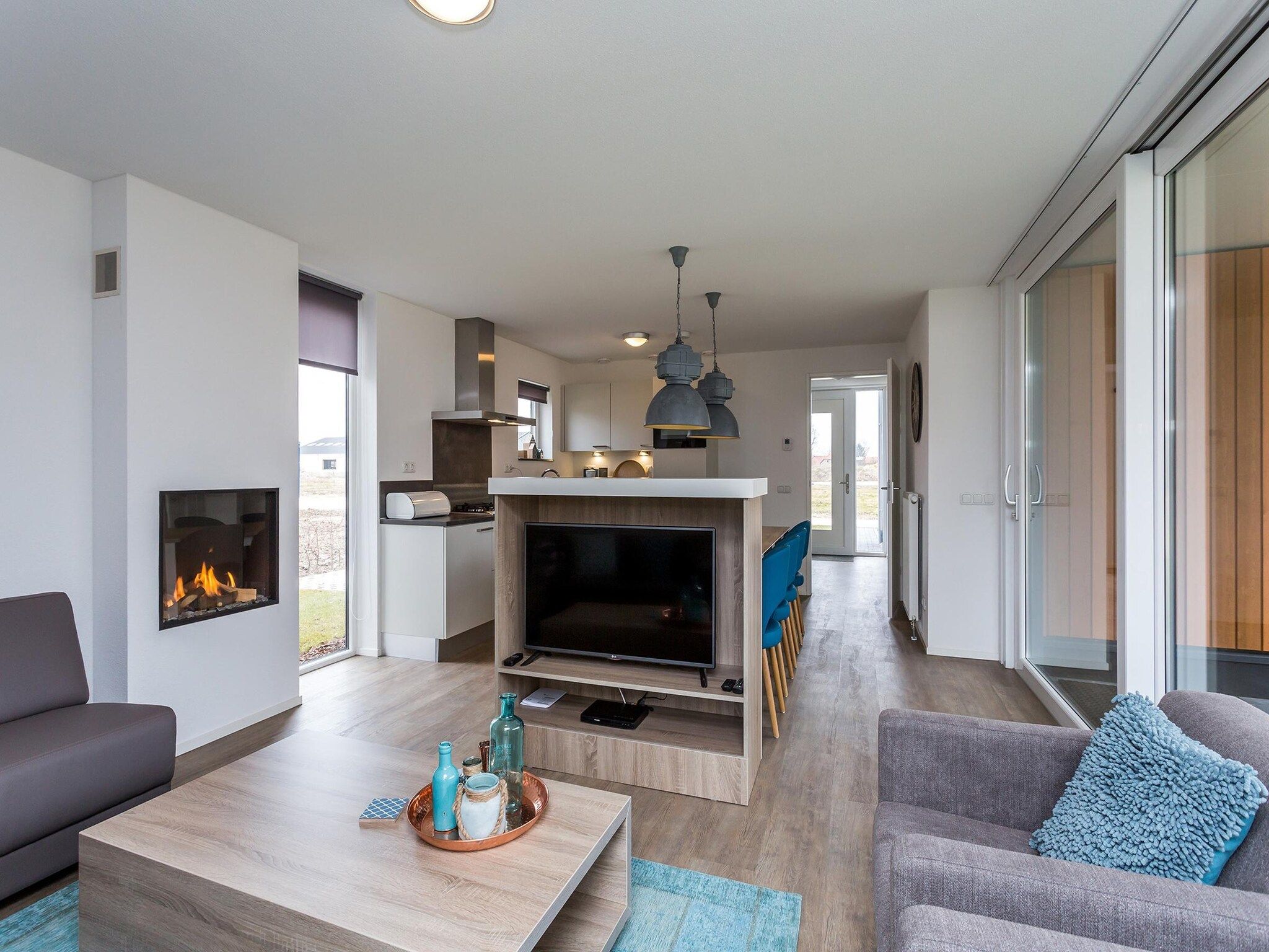 De woonkamer van Buitenhof De Leistert 28 in Roggel