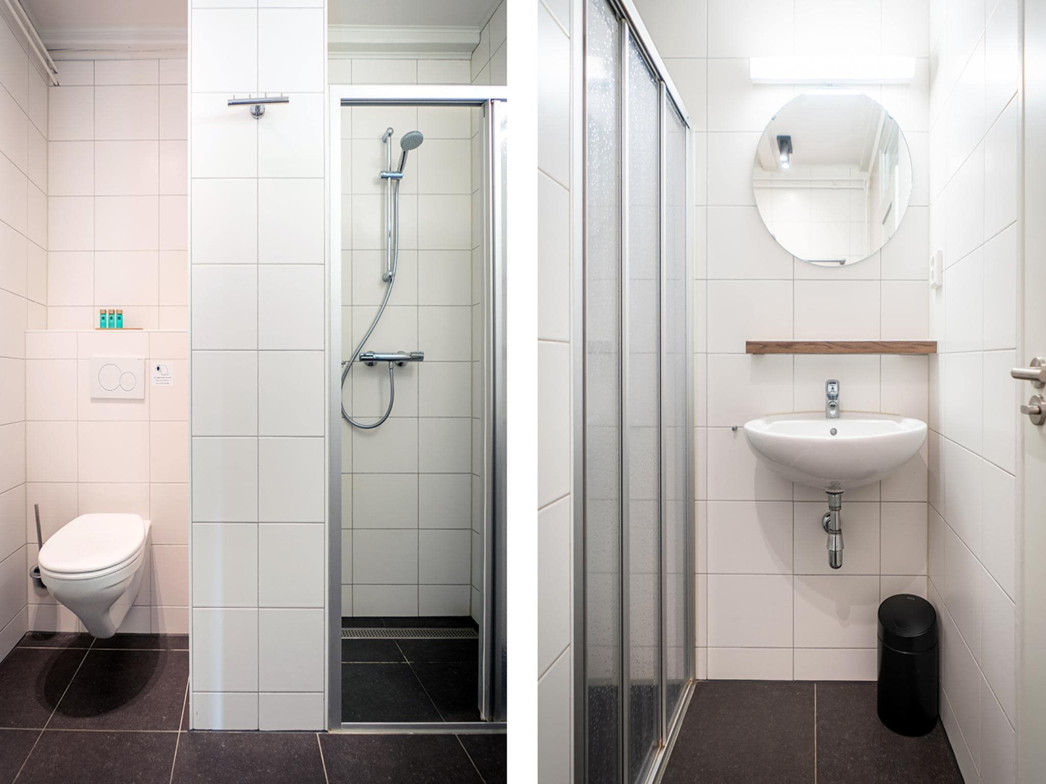 De badkamer van Appartement Hoeve Holland R1 in De Cocksdorp - Texel