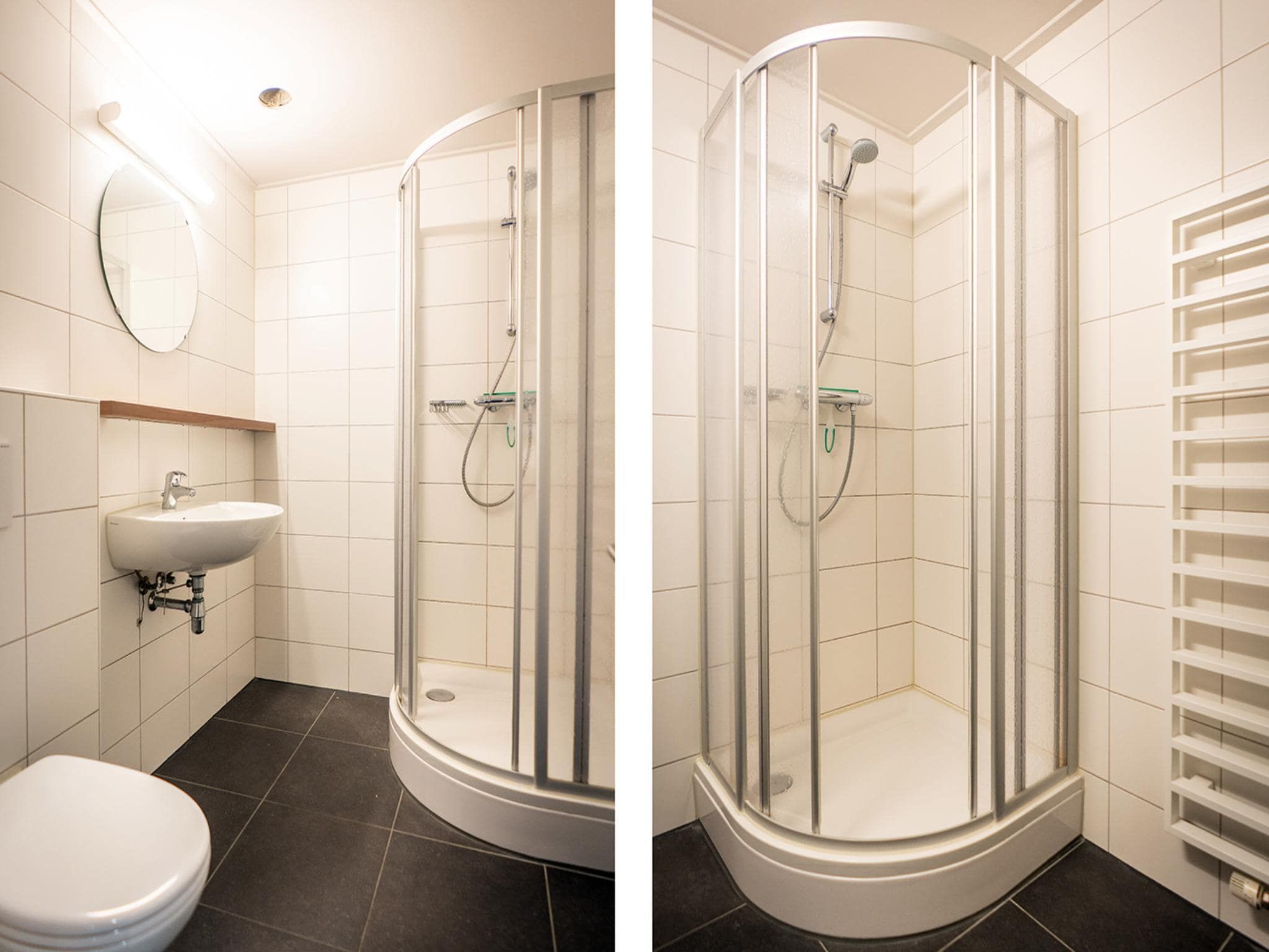 De badkamer van Appartement Hoeve Holland X7 in De Cocksdorp Texel