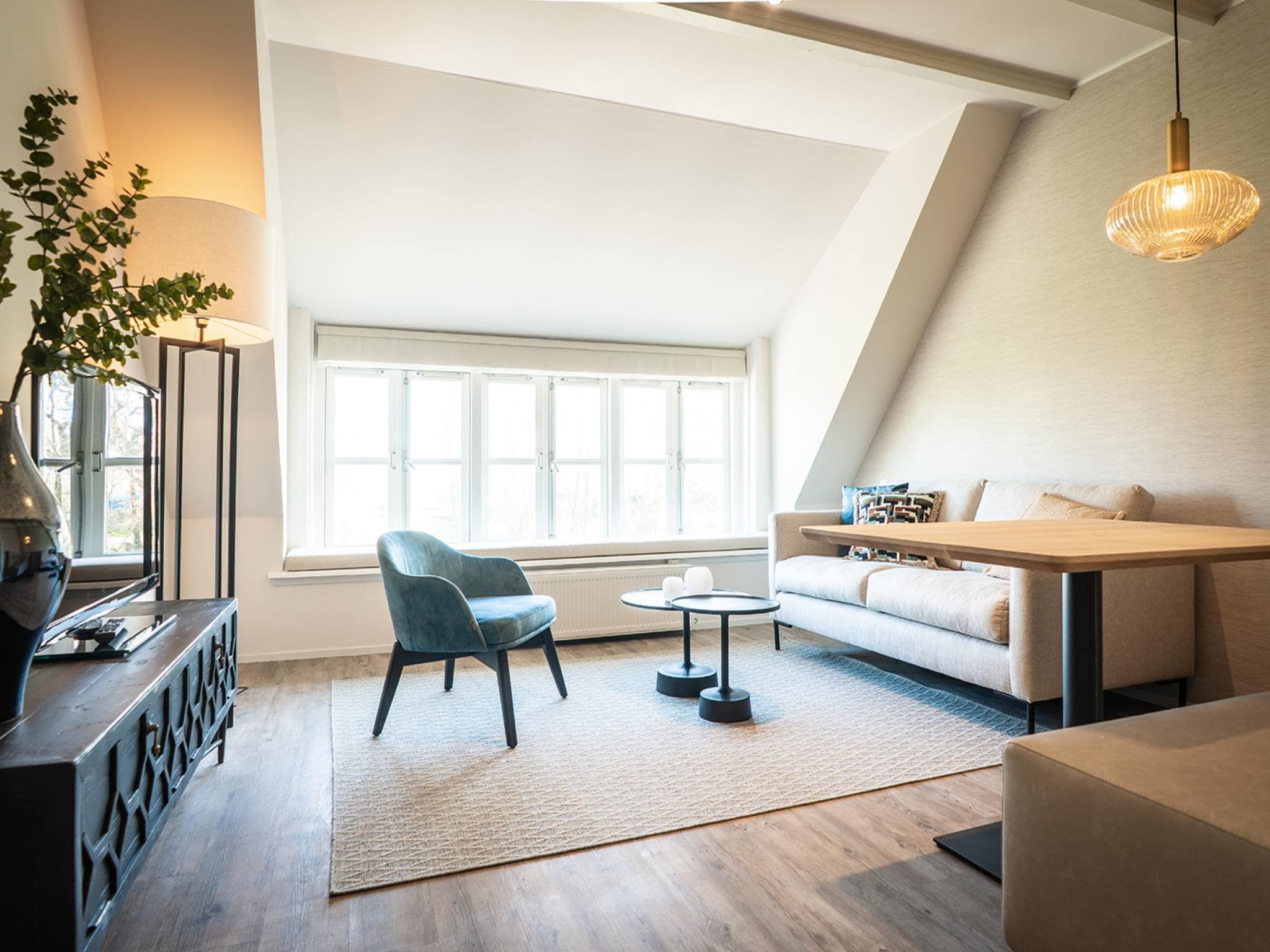 De woonkamer van Appartement Hoeve Holland X7 in De Cocksdorp Texel