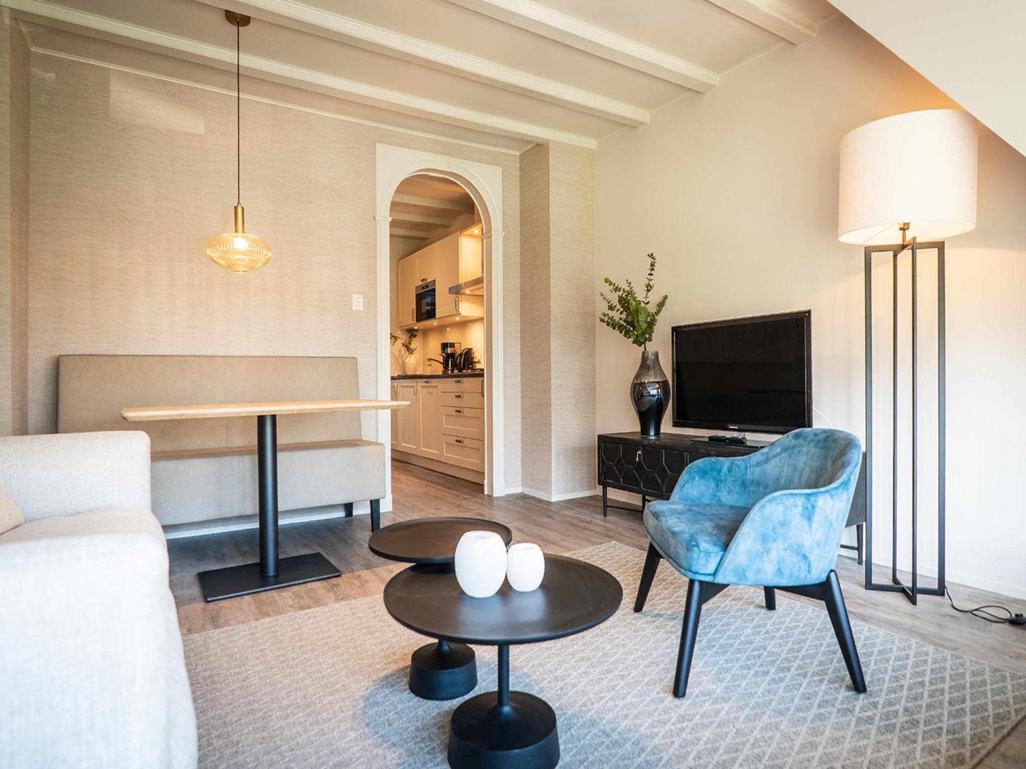 De woonkamer van Appartement Hoeve Holland X7 in De Cocksdorp Texel